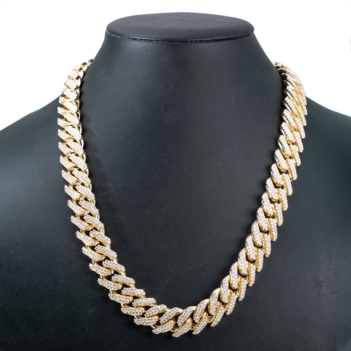 14K Yellow Gold Iced Out Diamond Cuban Link Chain | 34.68 Carats | 16 Mm Width | 24 Inch Length - Image 5