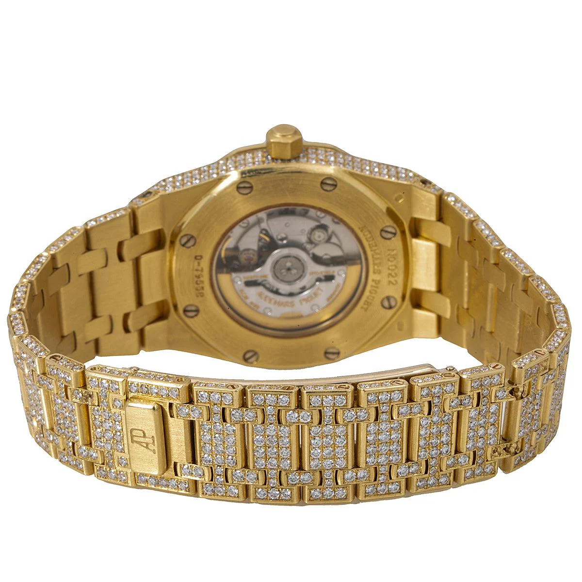 Audemars Piguet Royal Oak 33MM 15000ST Mother of Pearl Dial Diamond Bezel 18K Yellow Gold Bracelet 13.75ct - Image 5
