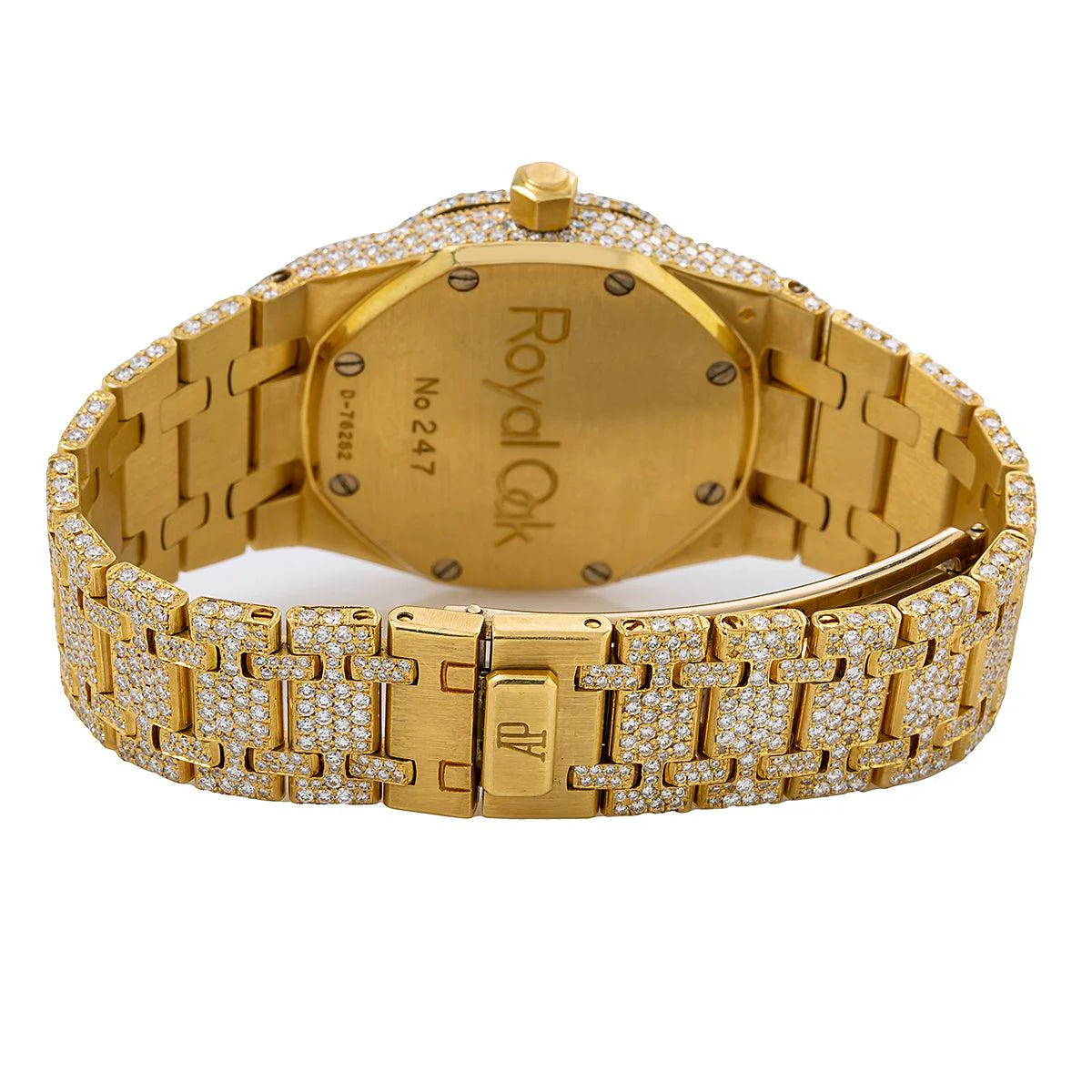 Audemars Piguet Royal Oak 33MM 15454BA Diamond Paved Dial Diamond Paved Bezel 18K Yellow Gold Bracelet 17.95ct - Image 5