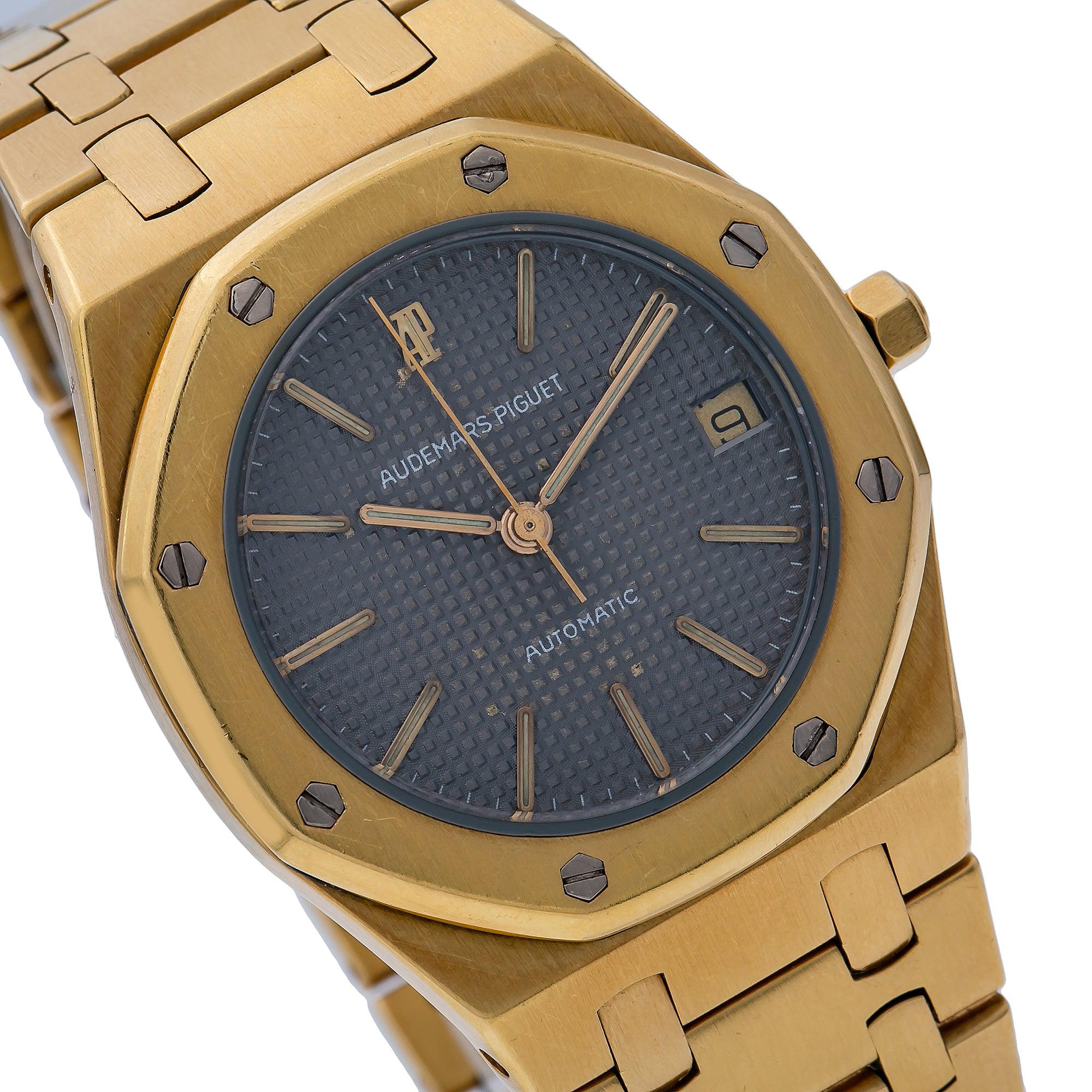 Audemars Piguet Royal Oak 33MM 67600BA Gray Dial Yellow Gold Bezel 18K Yellow Gold Bracelet - Image 3