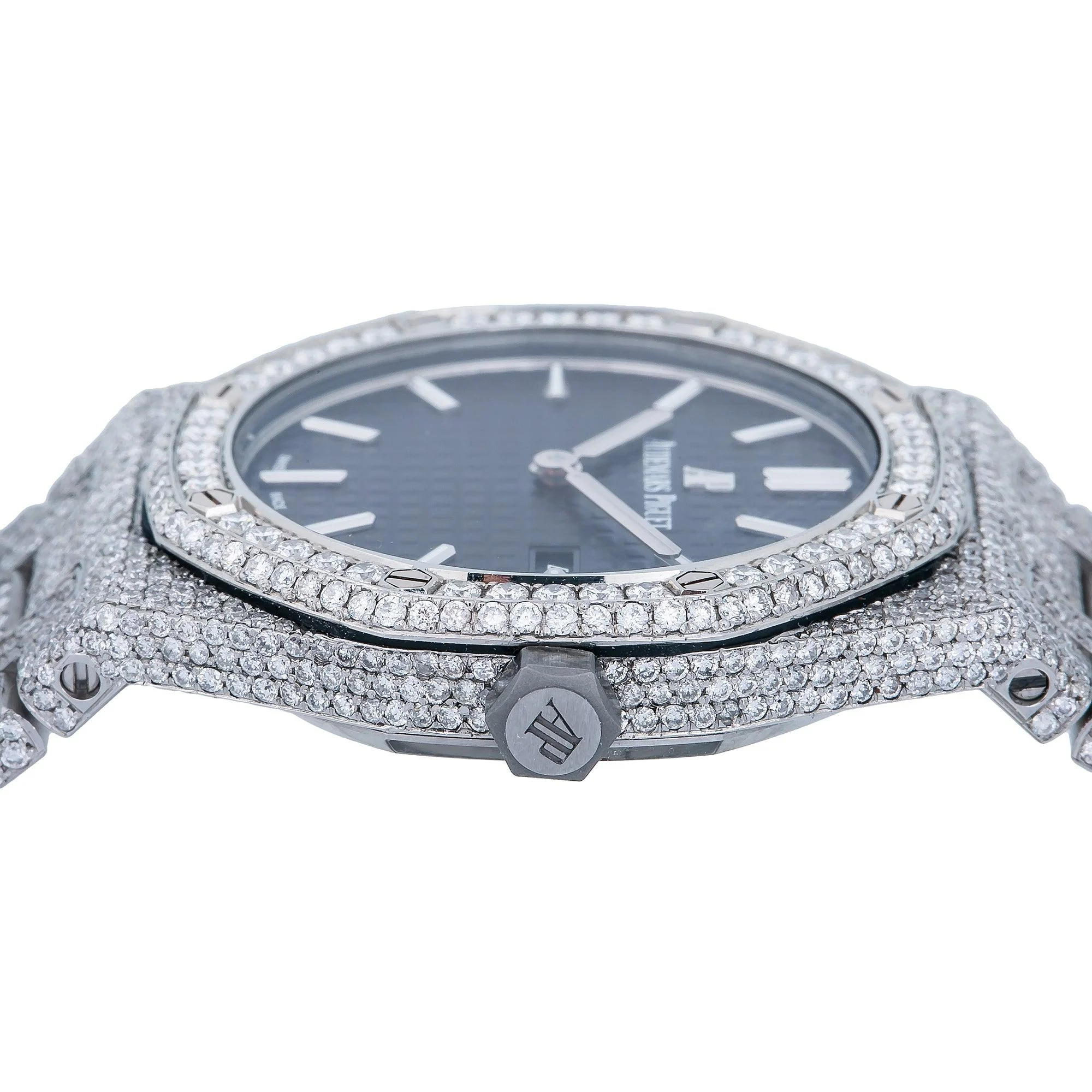 Audemars Piguet Royal Oak 33MM 67611ST Black Dial Diamond Bezel Stainless Steel Bracelet - Image 5