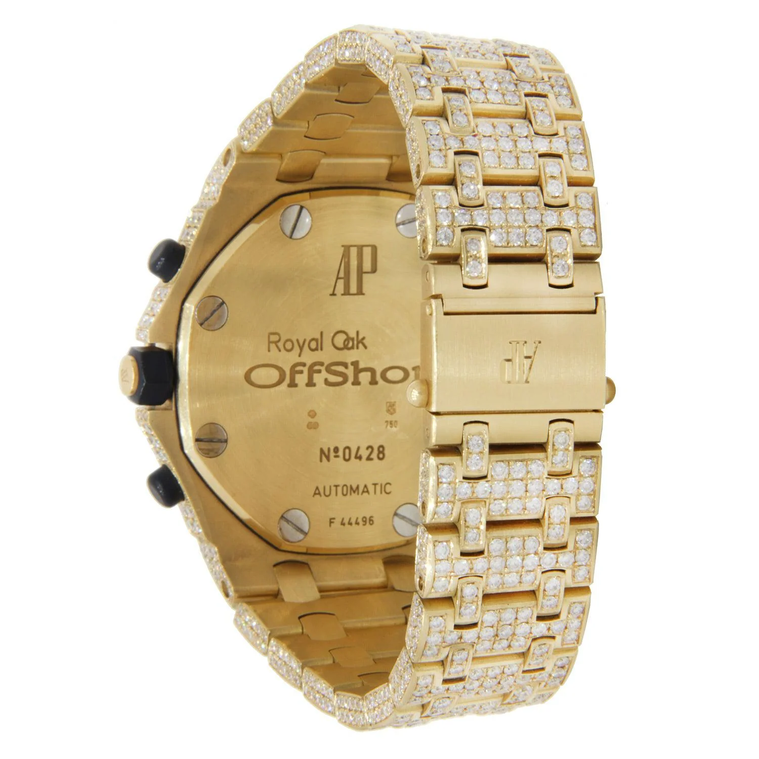 Audemars Piguet Royal Oak Offshore 42MM 25721BA Diamond Paved Dial Diamond Bezel 18K Yellow Gold Bracelet - Image 3