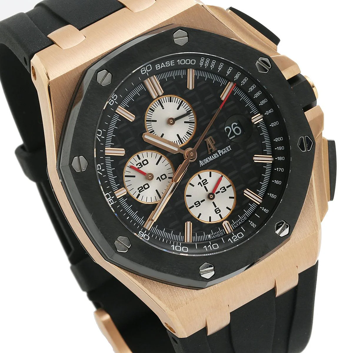 Audemars Piguet Royal Oak Offshore 44MM 26401RO.OO.A002.CA.01 Black Dial Black Ceramic Bezel Black Rubber Band - Image 3