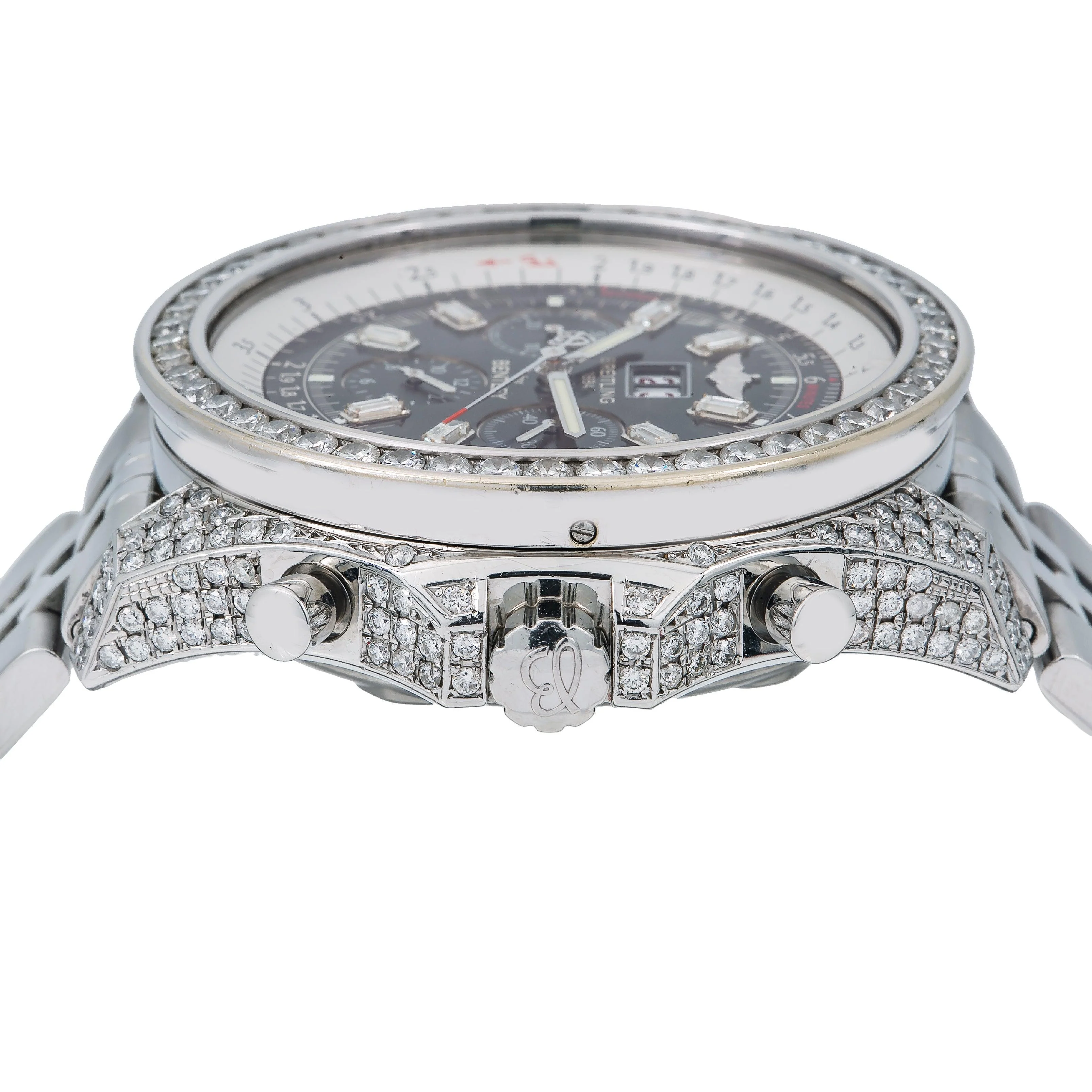 Breitling Bentley 6.75 48MM A44362 Black Dial Diamond Bezel Stainless Steel Bracelet 11.75ct - Image 3