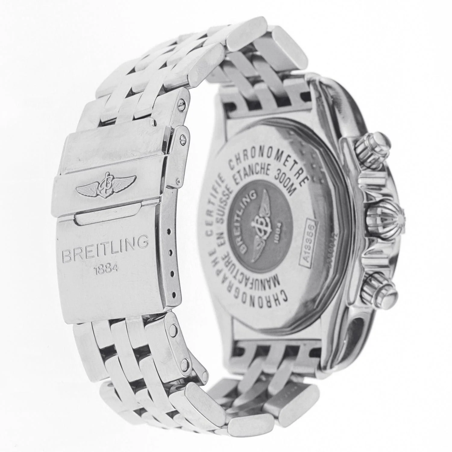 Breitling Chronomat Evolution 44MM A13356 Mother of Pearl Diamond Dial Diamond Bezel Stainless Steel Bracelet - Image 4
