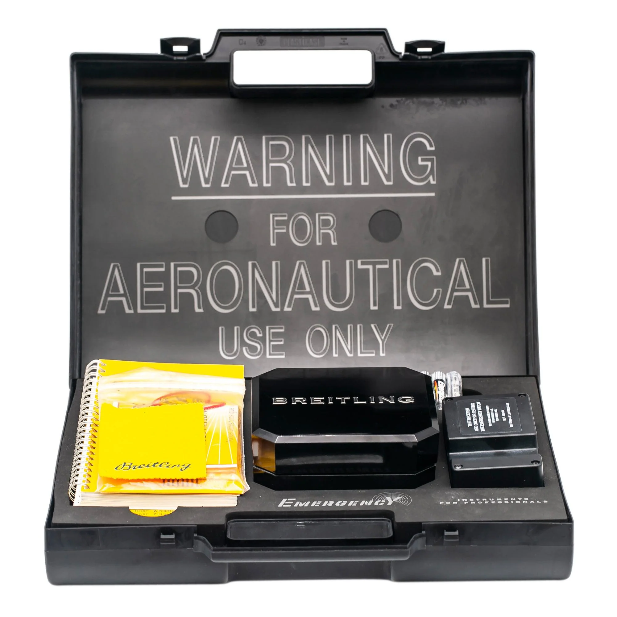 Breitling Emergency Superquartz 43MM K76321 Black Arabic Dial Yellow Gold Bezel 18K Yellow Gold Bracelet - Image 8