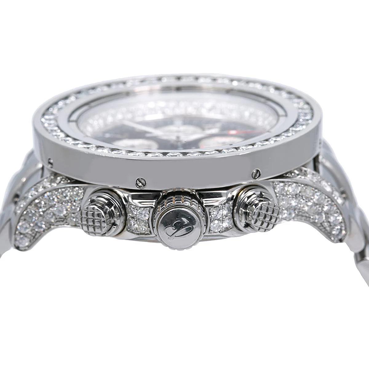 Breitling Super Avenger 48MM A13370 Black Arabic Dial Diamond Bezel Stainless Steel Bracelet 9.35ct - Image 4