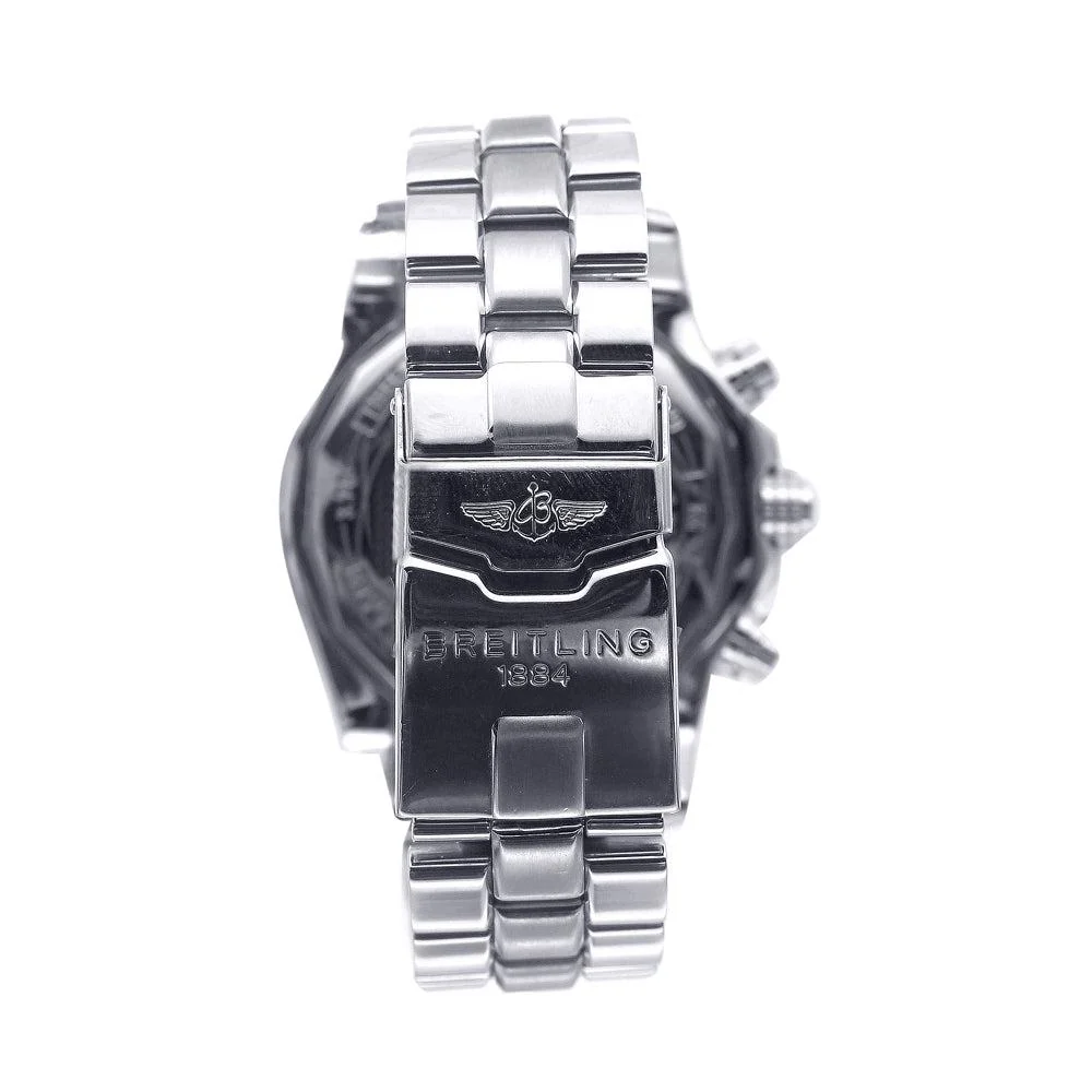 Breitling Super Avenger 48MM A13370 White Arabic Dial Diamond Bezel Stainless Steel Bracelet - Image 3