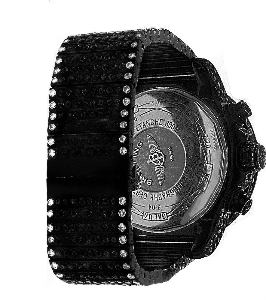Breitling Super Avenger XL 48MM A13370 Diamond Paved Dial Diamond Bezel Full Diamond Bracelet - Image 3