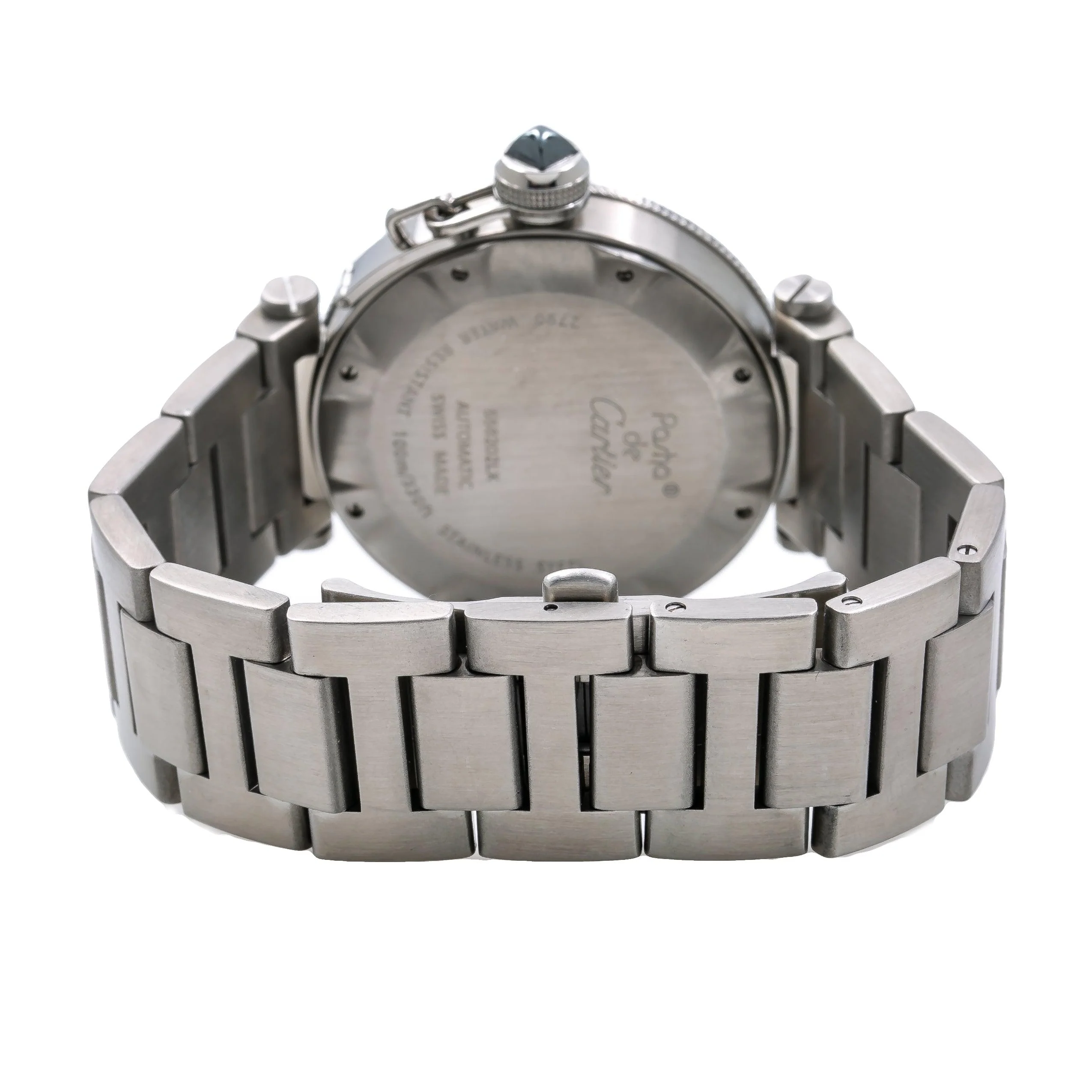 Cartier Pasha Seatimer 40MM W31077M7 Black Arabic Dial Stainless Steel Bracelet - Image 5