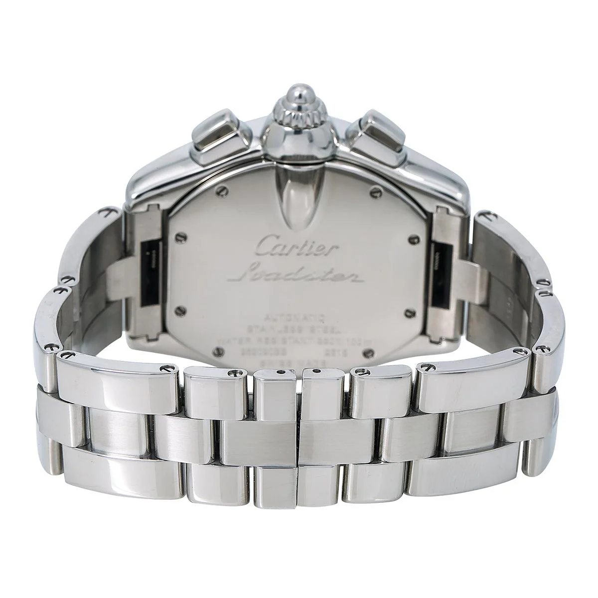 Cartier Roadster 43MM W62020X6 / 2618 Black Roman Dial Stainless Steel Bracelet - Image 4