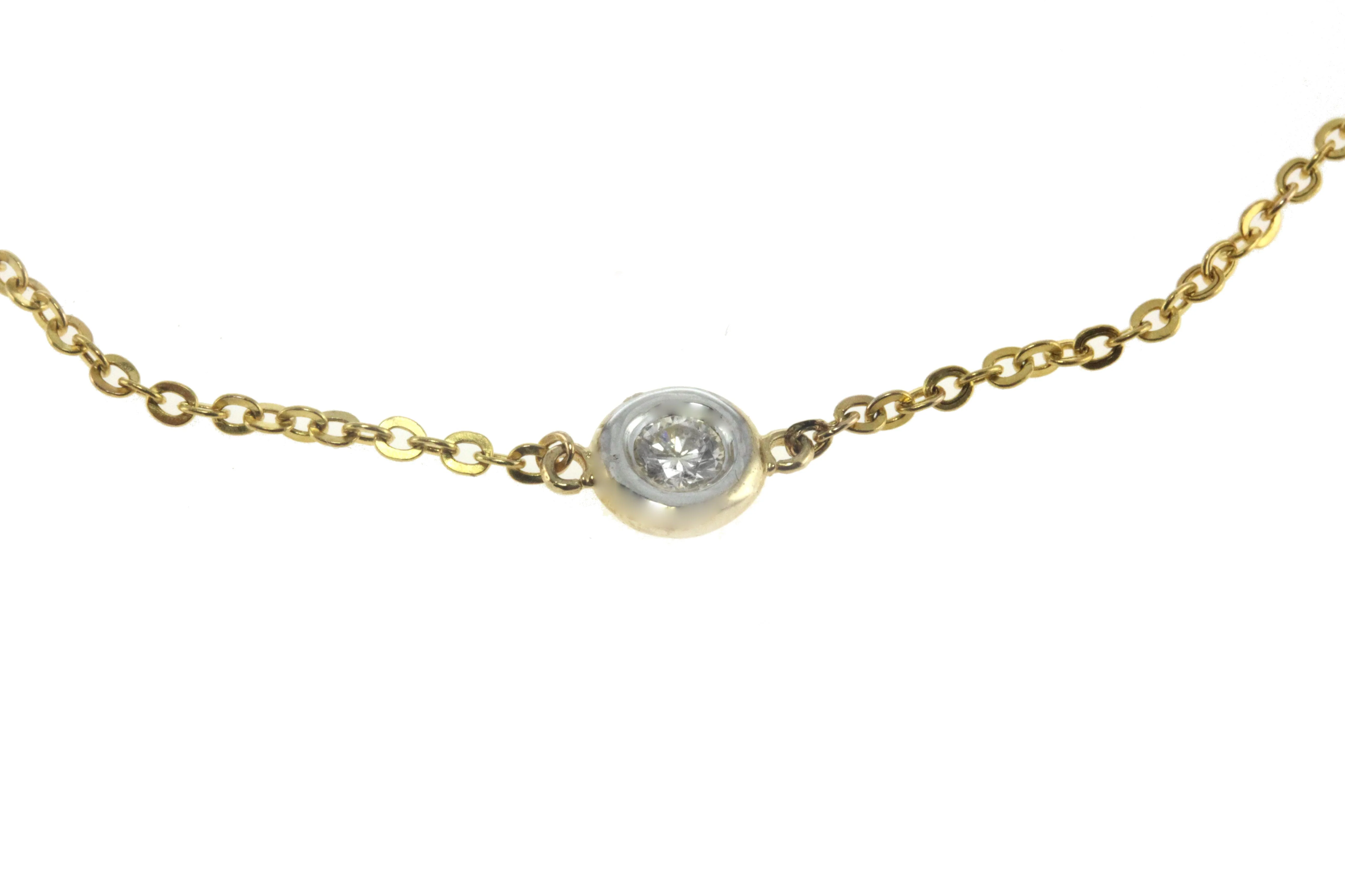 14K Yellow Gold Diamond by The Yard Chain 1.25CT - Image 3