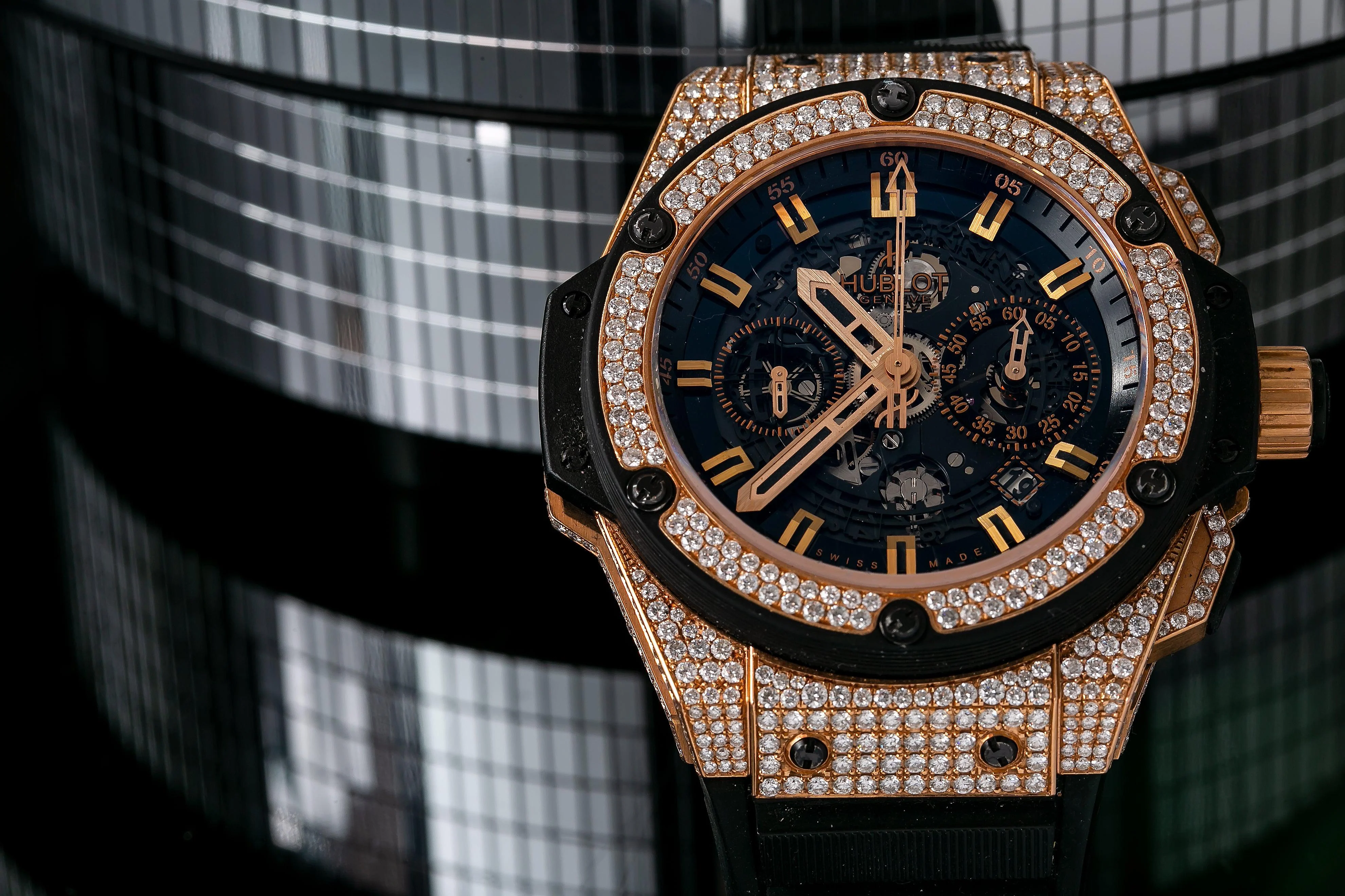 Hublot King Power 701.OX.0180 48MM Black Dial With Rubber Bracelet & 4.50 Ct Diamonds - Image 5