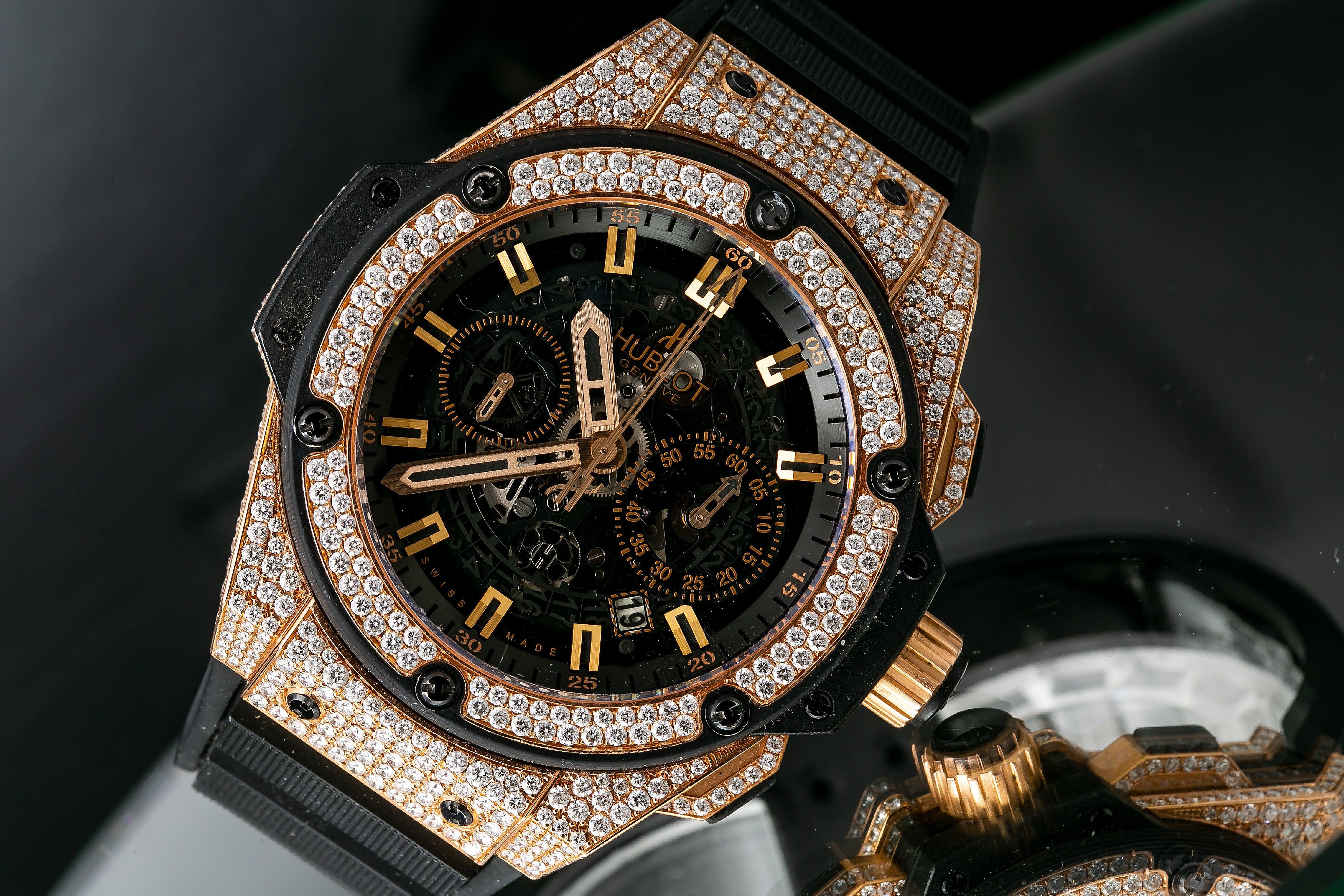 Hublot King Power 701.OX.0180 48MM Black Dial With Rubber Bracelet & 4.50 Ct Diamonds - Image 6