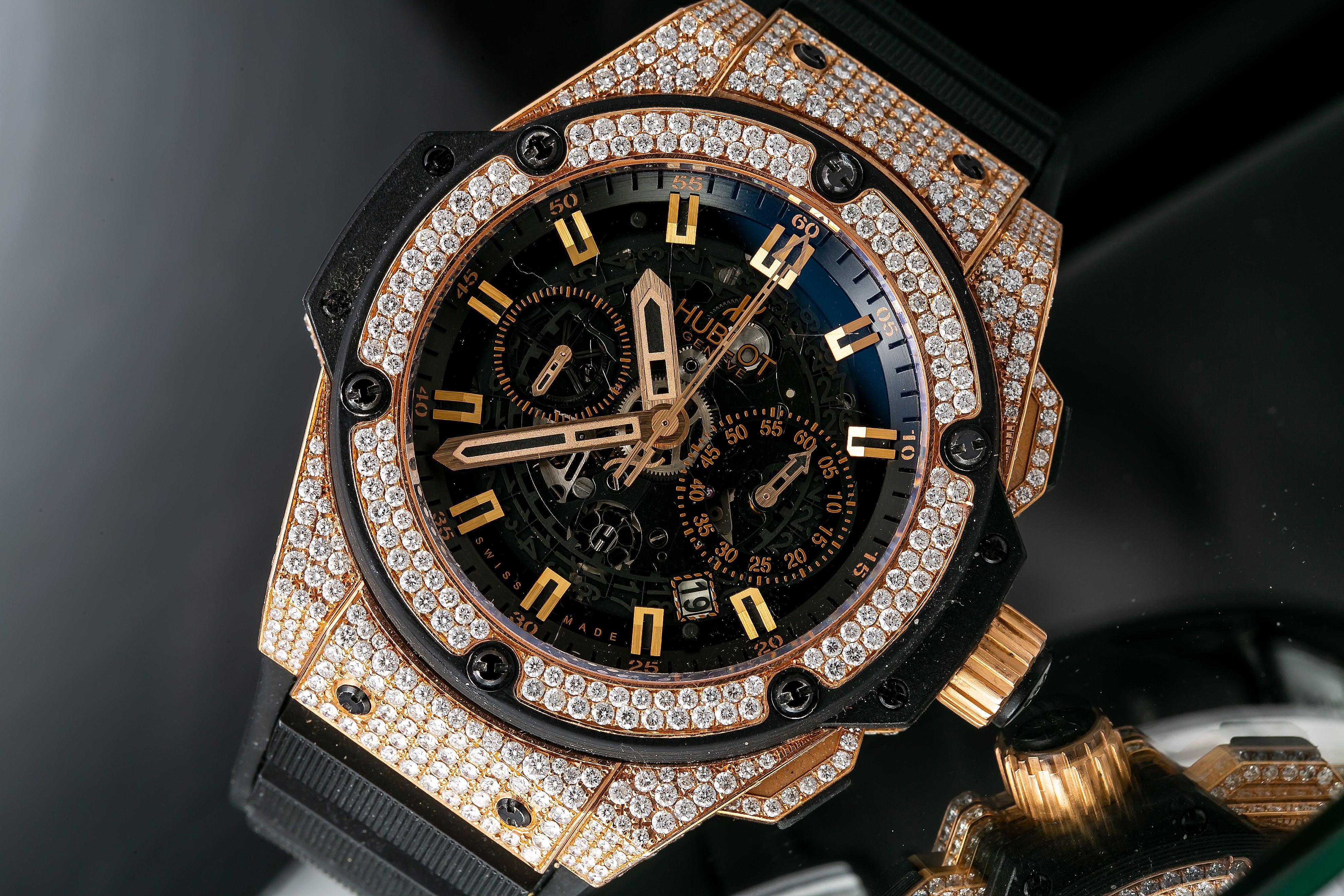Hublot King Power 701.OX.0180 48MM Black Dial With Rubber Bracelet & 4.50 Ct Diamonds - Image 8