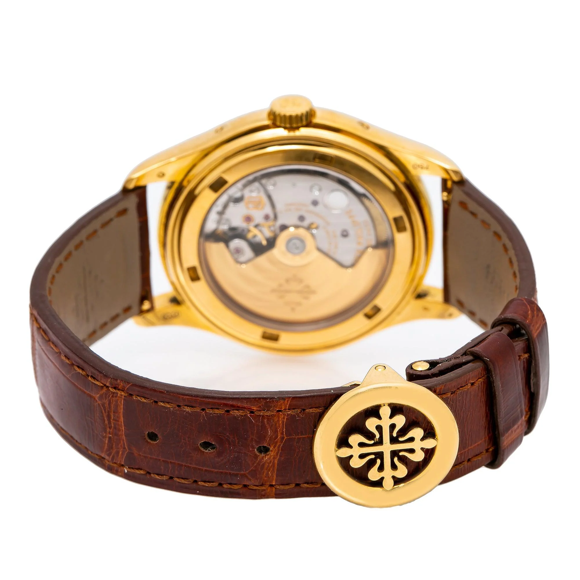 Patek Philippe Annual Calendar 39MM 5146J-010 Gray Arabic Dial Yellow Gold Bezel Brown Alligator Leather Strap - Image 5