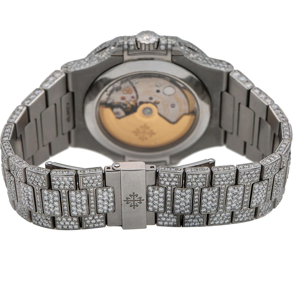 Patek Philippe Nautilus 40.5MM 5726/1A Diamond Paved Dial Diamond Paved Bezel Stainless Steel Full Diamond Bracelet 25.75ct - Image 5