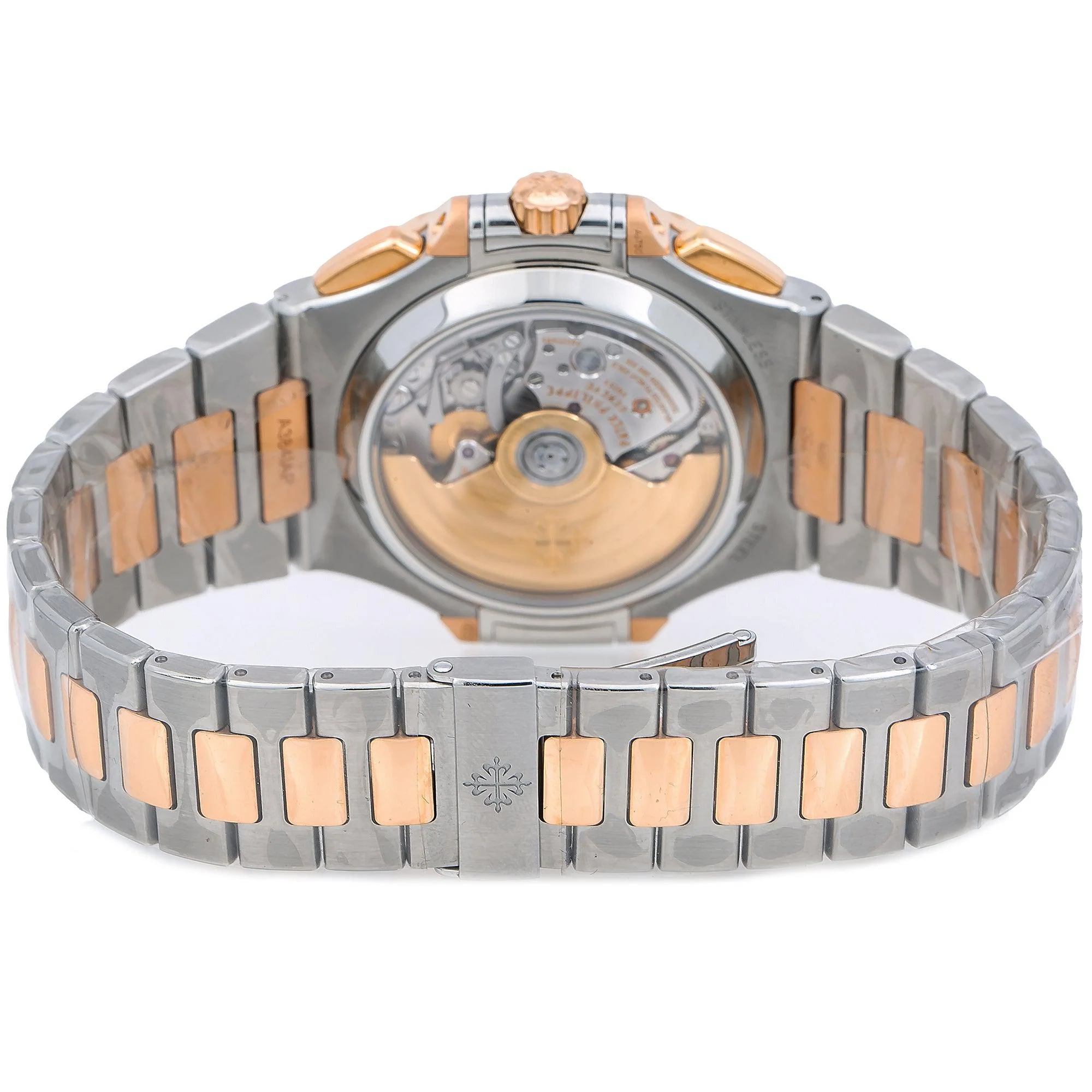 Patek Philippe Nautilus 40.5MM 5980/1AR Blue Dial Rose Gold Bezel Two Tone 18K Rose Gold Bracelet - Image 5