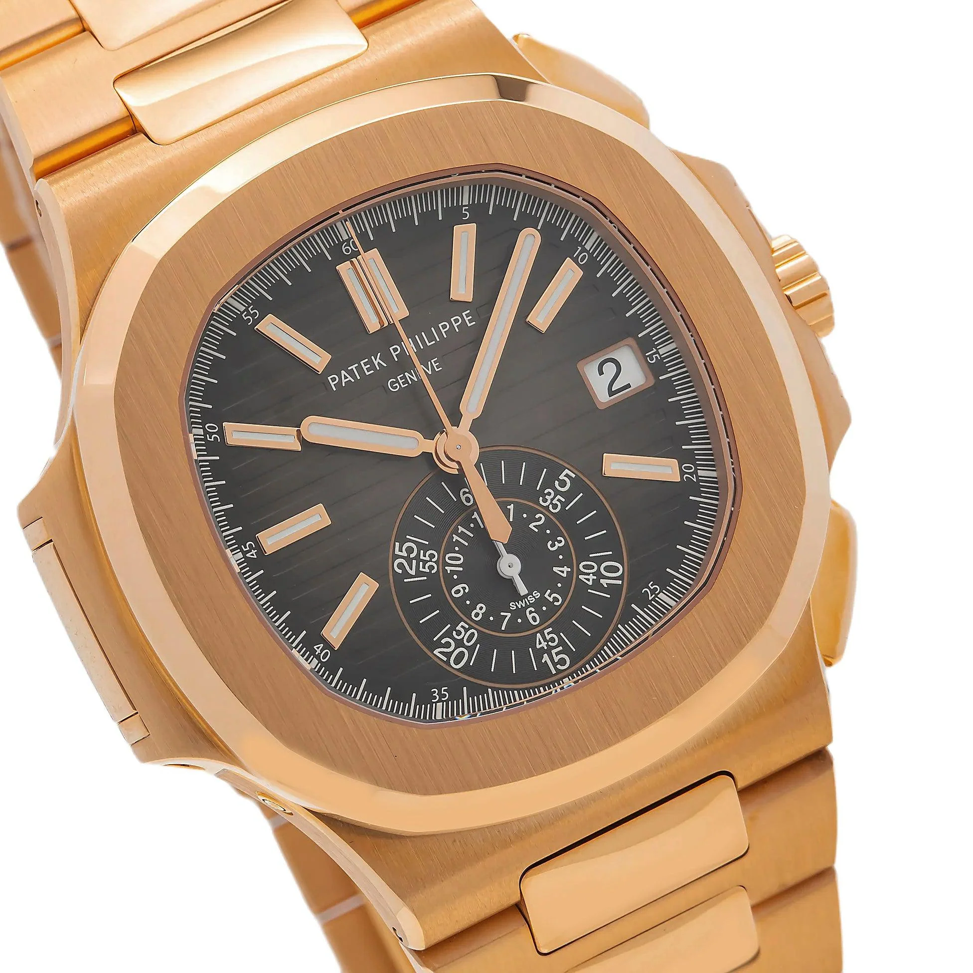 Patek Philippe Nautilus 40.5MM 5980/1R-001 Black Dial Rose Gold Bezel 18K Rose Gold Bracelet - Image 10