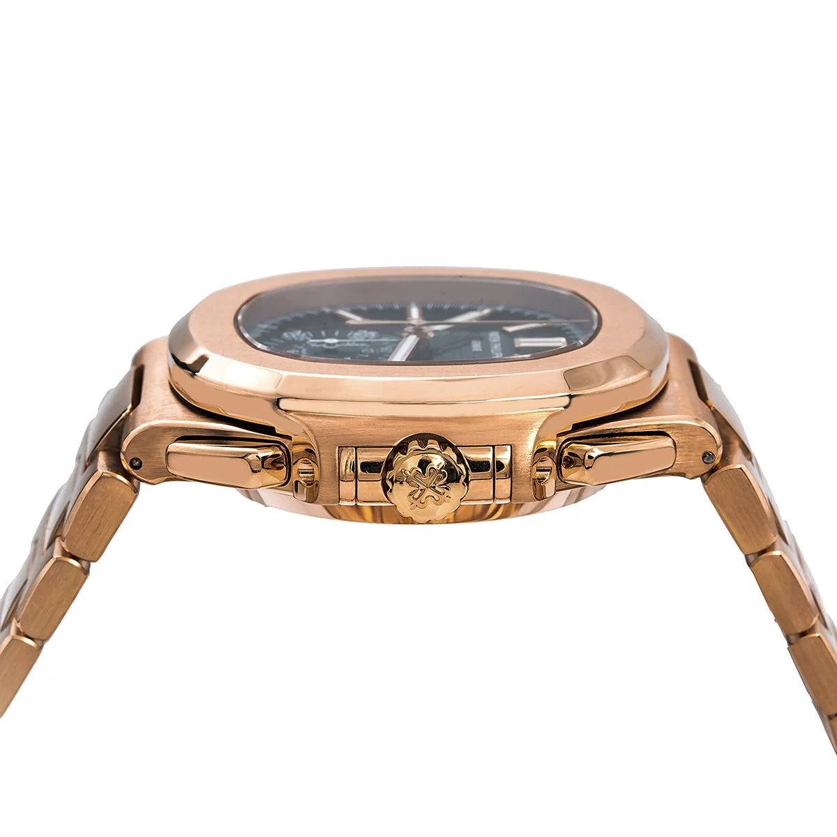 Patek Philippe Nautilus 40.5MM 5980/1R-001 Black Dial Rose Gold Bezel 18K Rose Gold Bracelet - Image 7