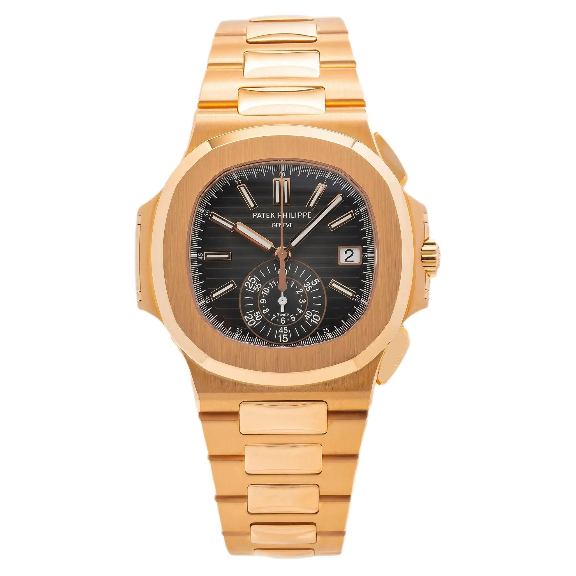 Patek Philippe Nautilus 40.5MM 5980/1R-001 Black Dial Rose Gold Bezel 18K Rose Gold Bracelet - Image 9