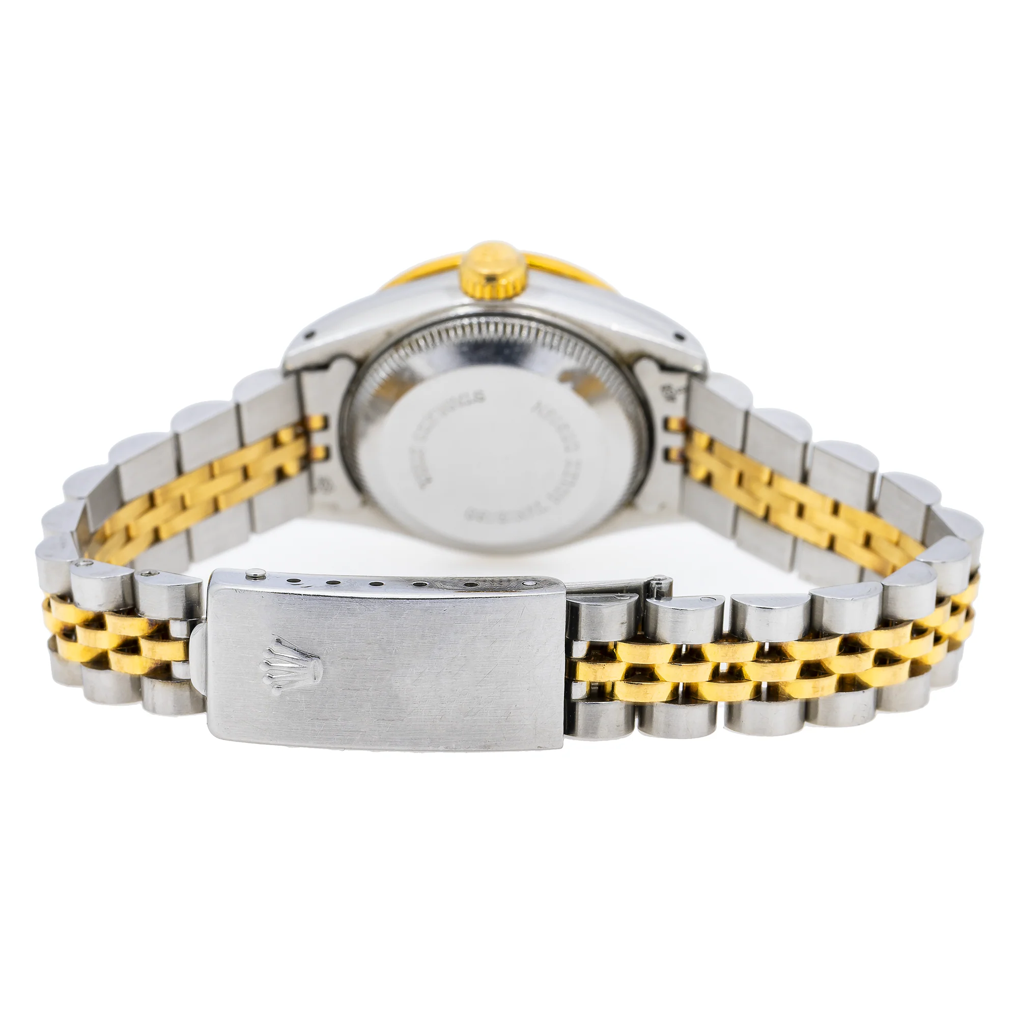 Rolex Datejust 26MM 69173 Pink Mother of Pearl Diamond Dial Rainbow Gemstone Bezel Two Tone Yellow Gold Jubilee Bracelet 0.2ct - Image 11