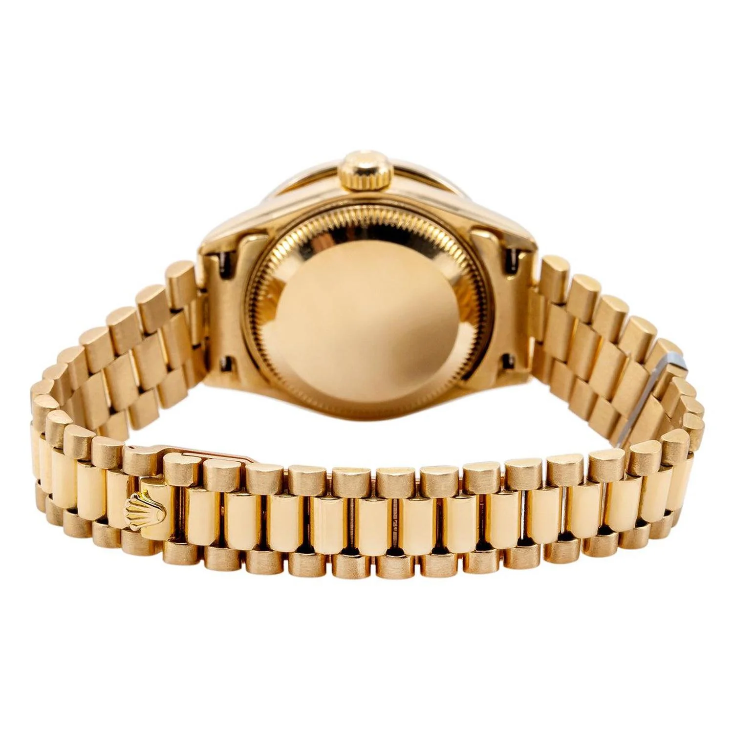 Rolex Datejust 26MM 69178 Champagne Dial Diamond Bezel 18K Yellow Gold President Bracelet 0.8ct - Image 5