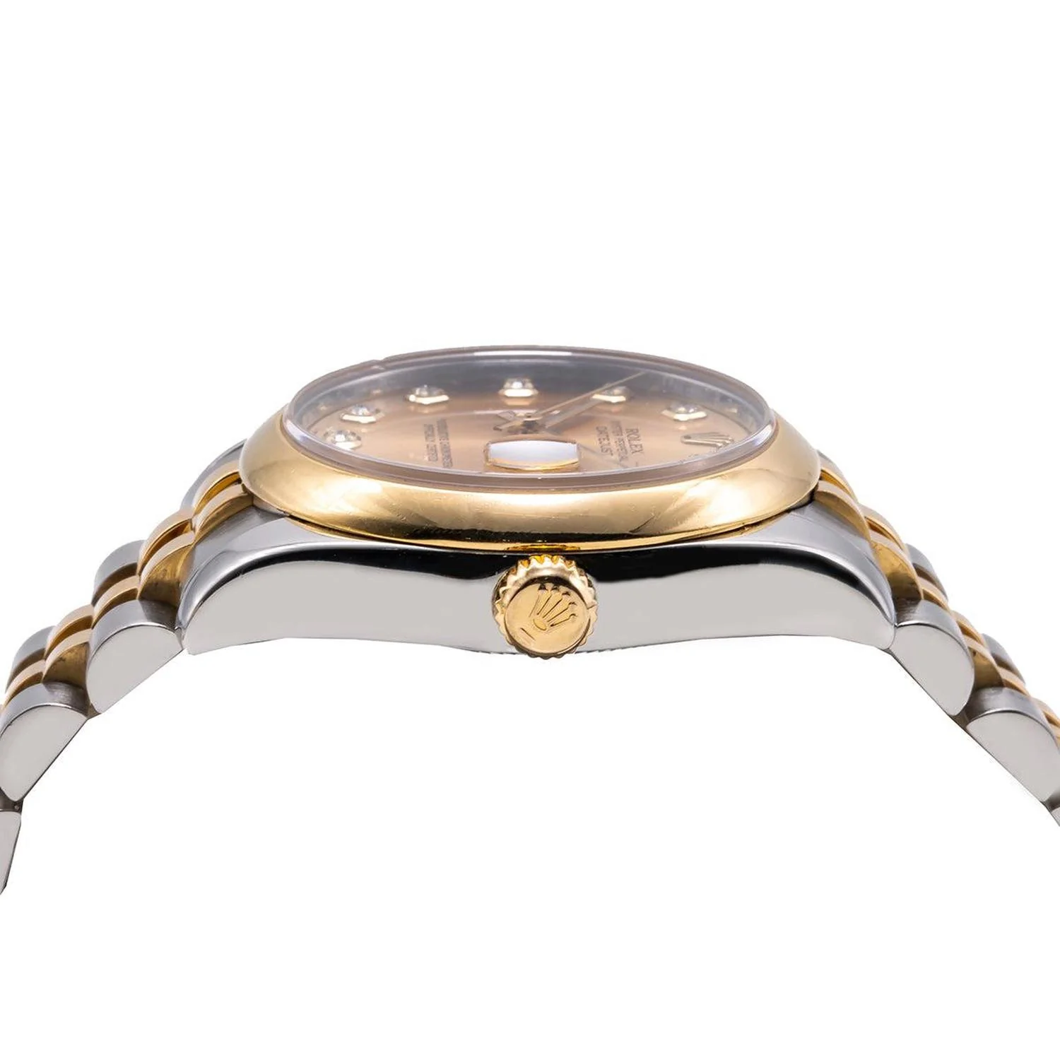 Rolex Datejust 31MM 178243 Champagne Diamond Dial Smooth Bezel Two Tone Yellow Gold Jubilee Bracelet - Image 3