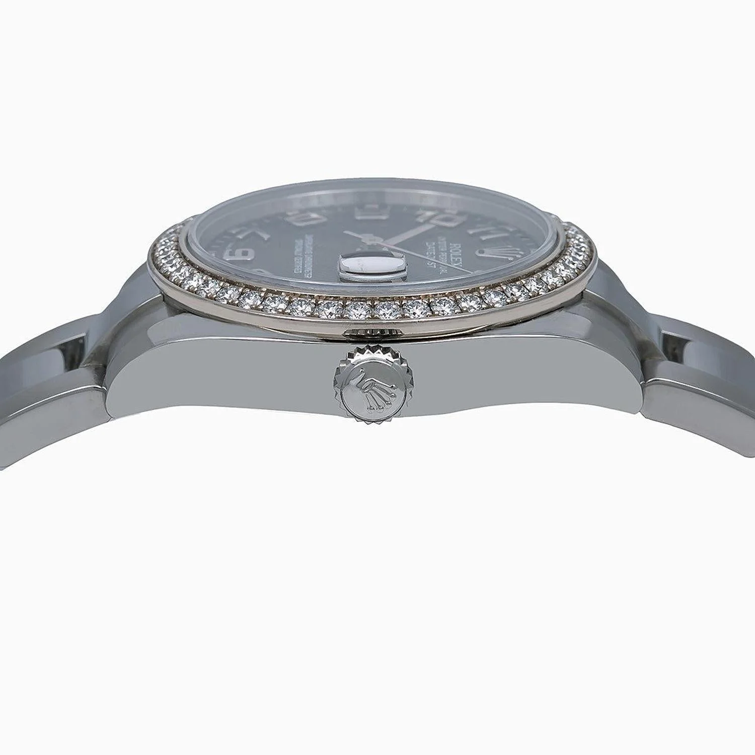 Rolex Datejust 31MM 178274 Black Concentric Arabic Dial Diamond Bezel Stainless Steel Oyster Bracelet - Image 4