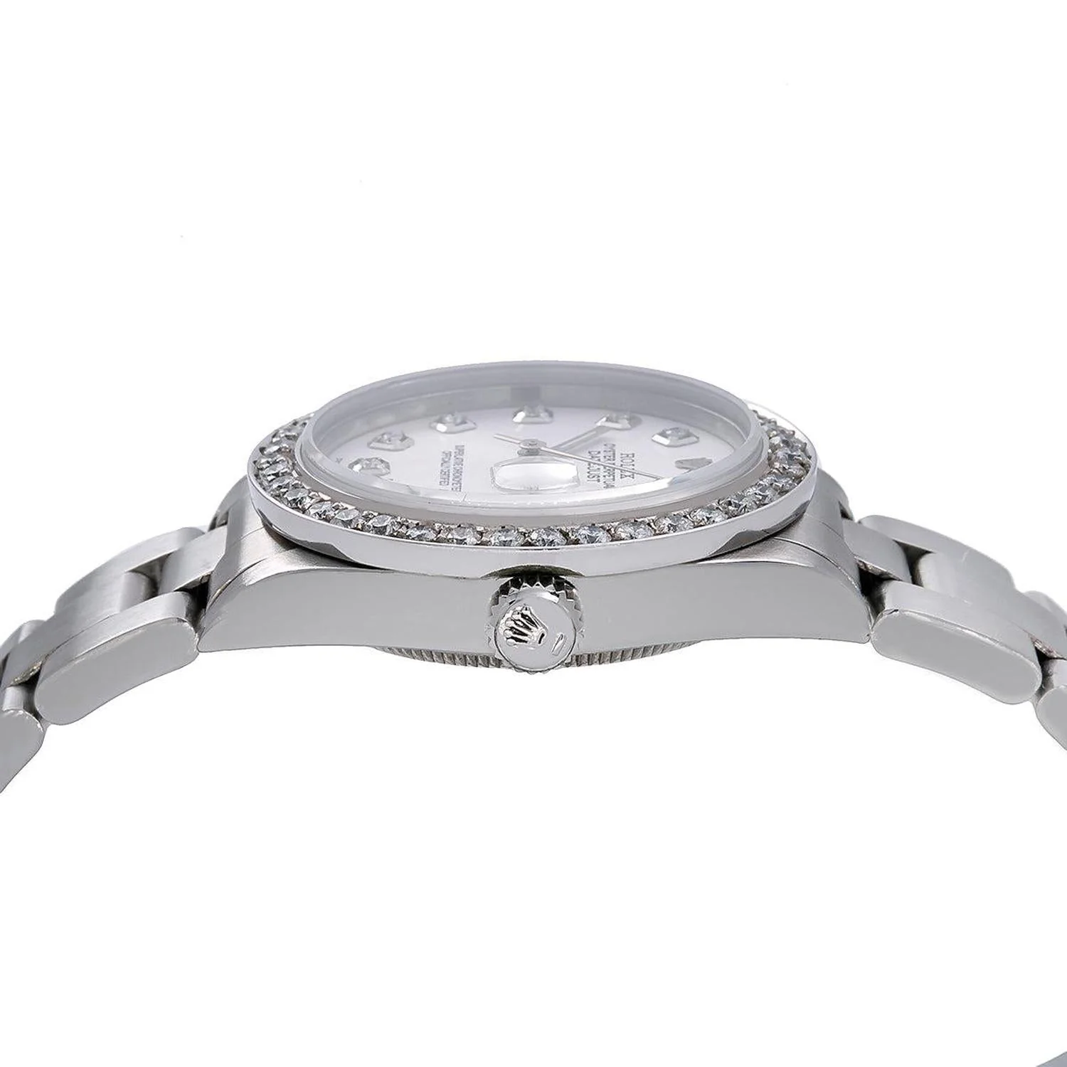Rolex Datejust 31MM 68240 Silver Diamond Dial Diamond Bezel Stainless Steel Oyster Bracelet 1.3ct - Image 3