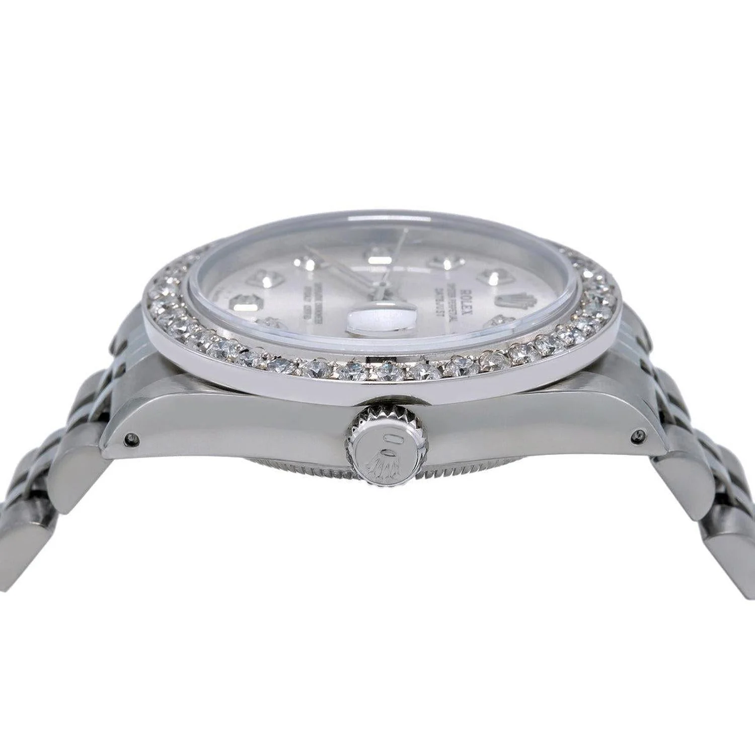 Rolex Datejust 31MM 68274 Silver Diamond Dial Diamond Bezel Stainless Steel Jubilee Bracelet 1.05ct - Image 4