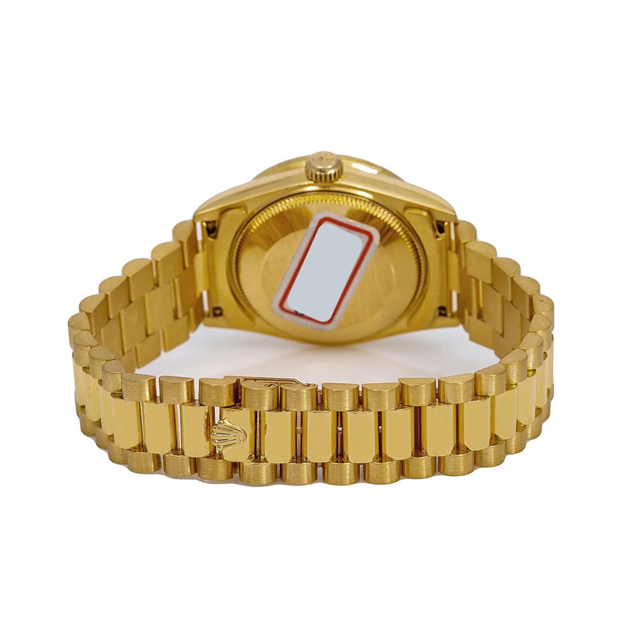 Rolex Datejust 31MM 68278 Diamond Paved Dial Diamond Bezel 18K Yellow Gold President Bracelet - Image 5
