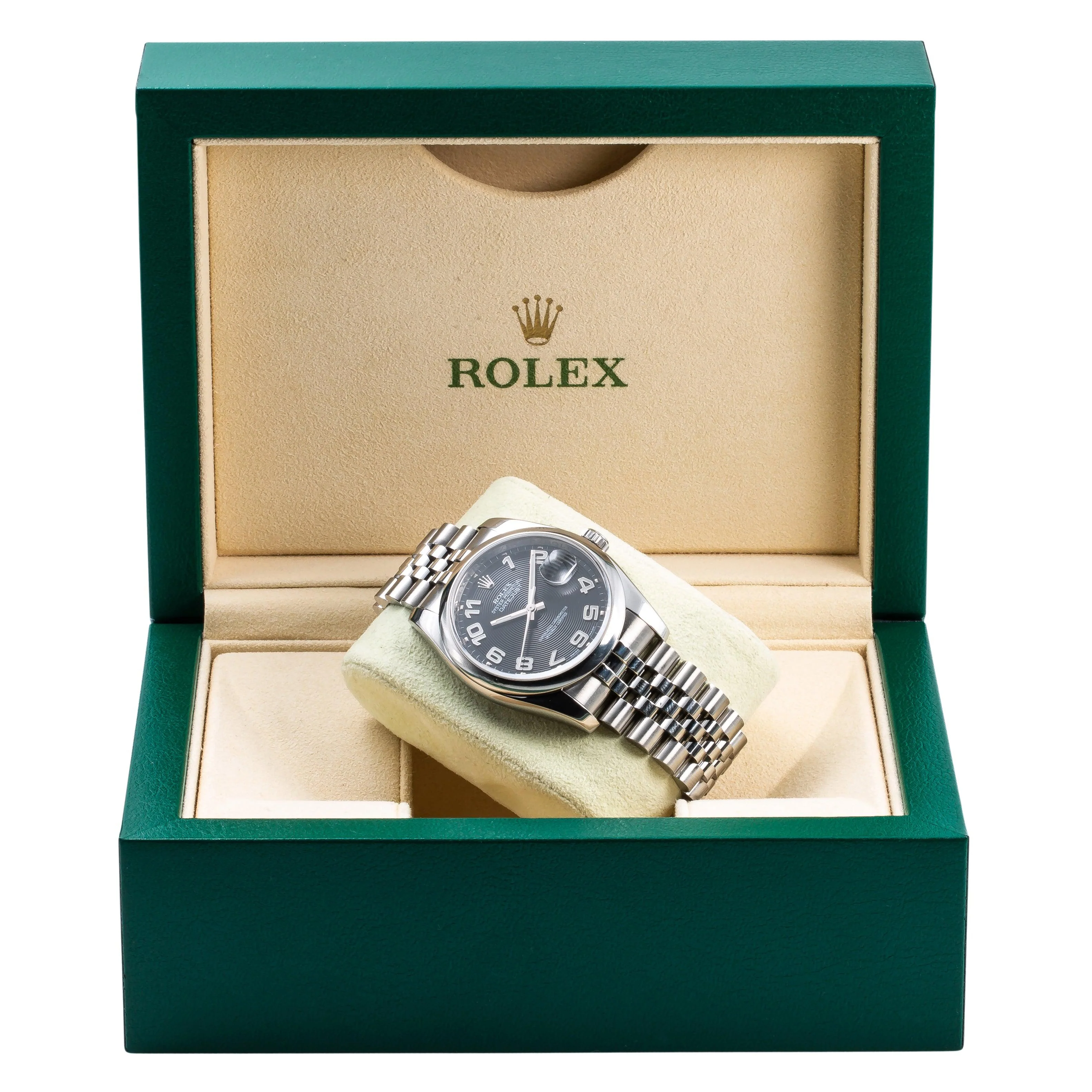 Rolex Datejust 36MM 116200 Black Concentric Arabic Dial Smooth Bezel Stainless Steel Jubilee Bracelet - Image 5