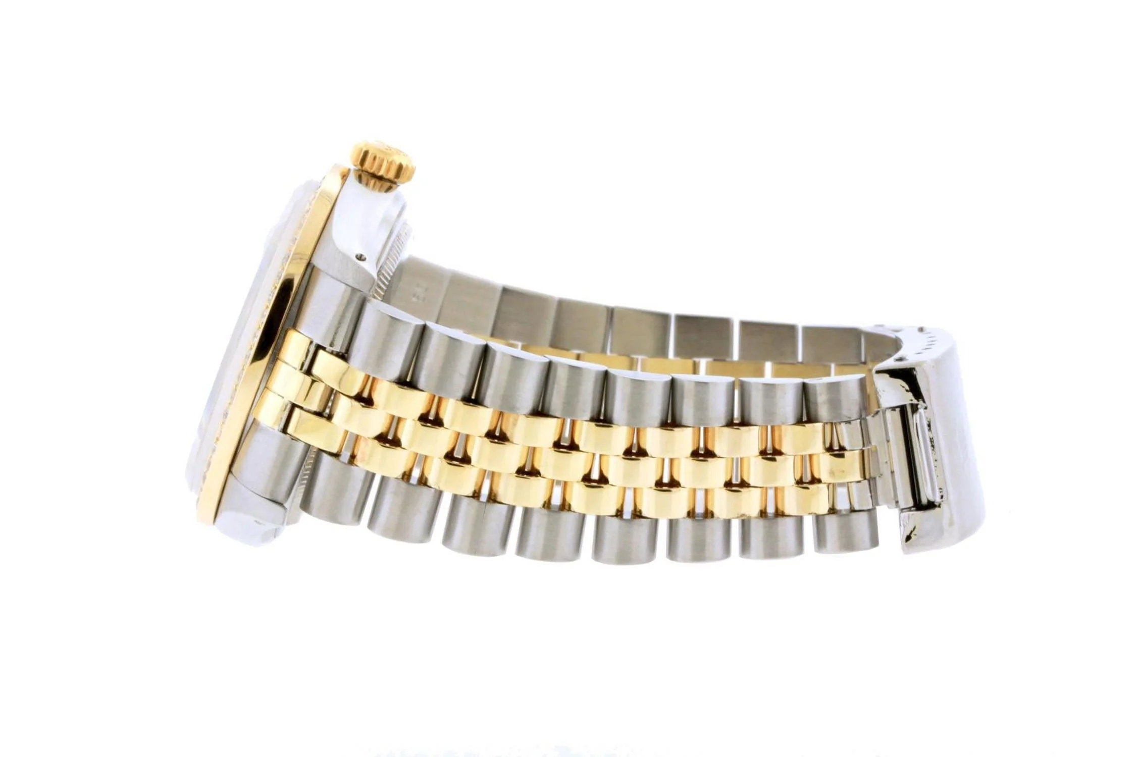 Rolex Datejust 36MM 16233 Champagne Diamond Dial Diamond Bezel Two Tone Yellow Gold Jubilee Bracelet 1.2ct - Image 3