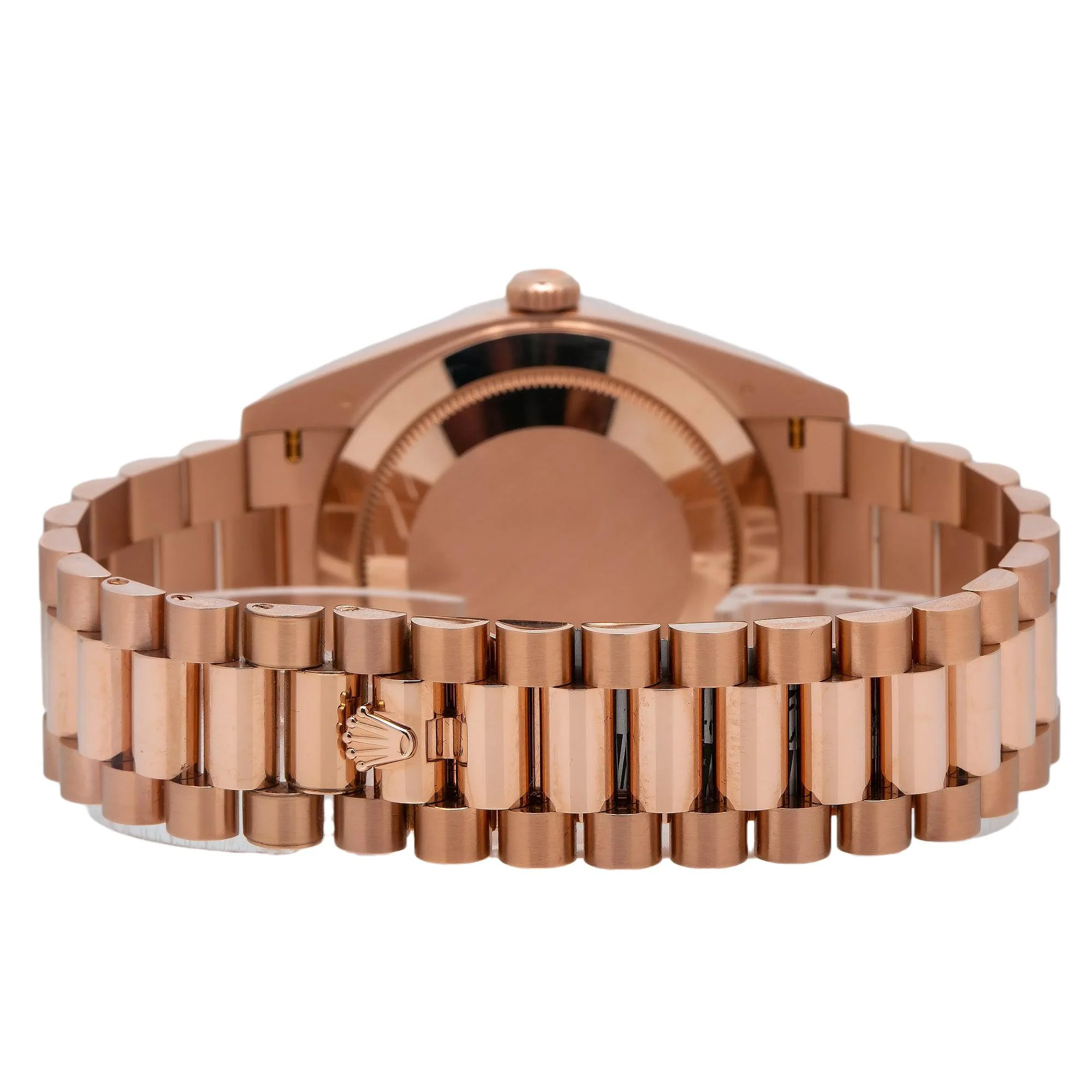 ROLEX DAY-DATE 228235 40MM CHOCOLATE DIAMOND DIAL WITH ROSE GOLD PRESIDENT BRACELET - Image 4