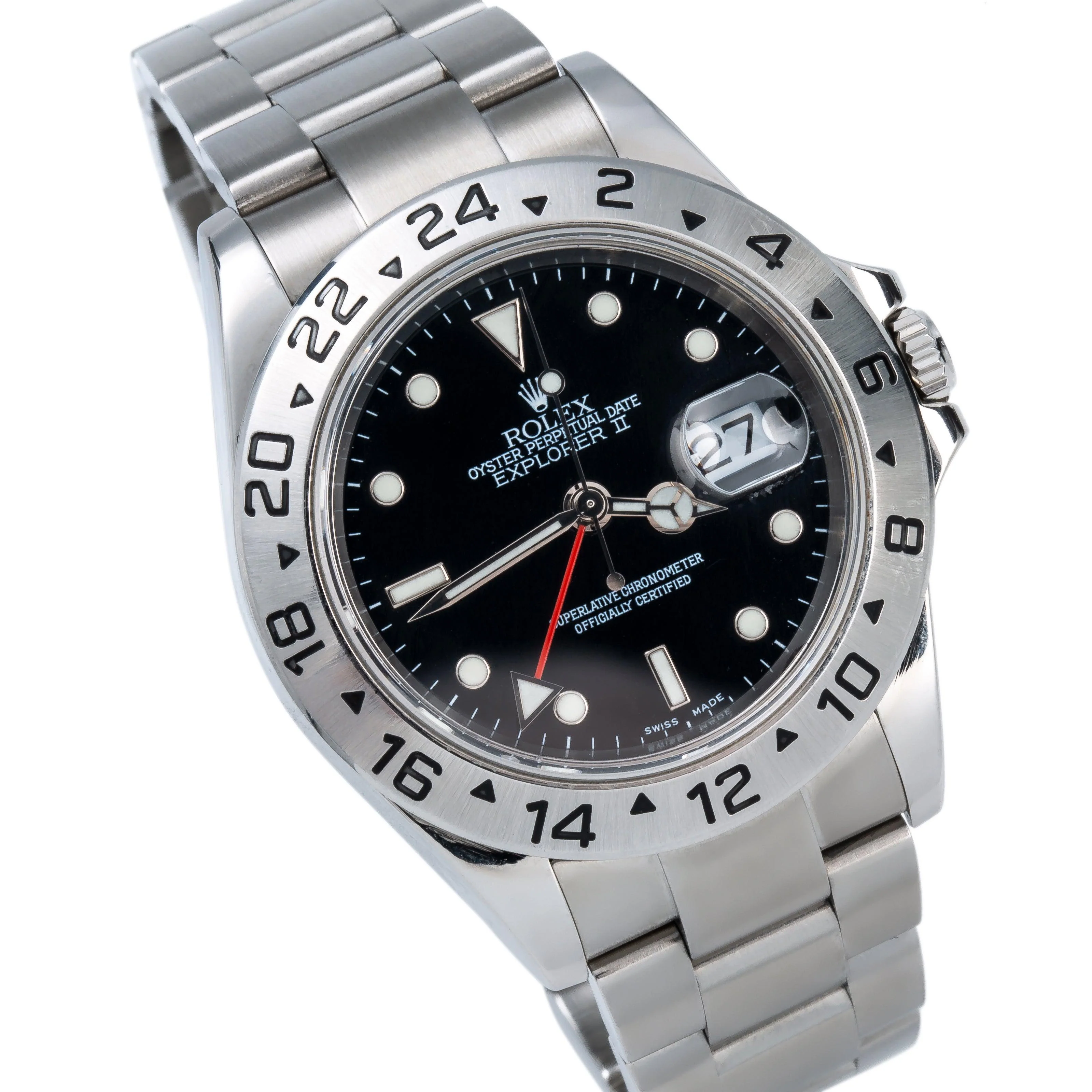 Rolex Explorer II 40MM 16570 Black Dial Stainless Steel Bezel Stainless Steel Oyster Bracelet - Image 3