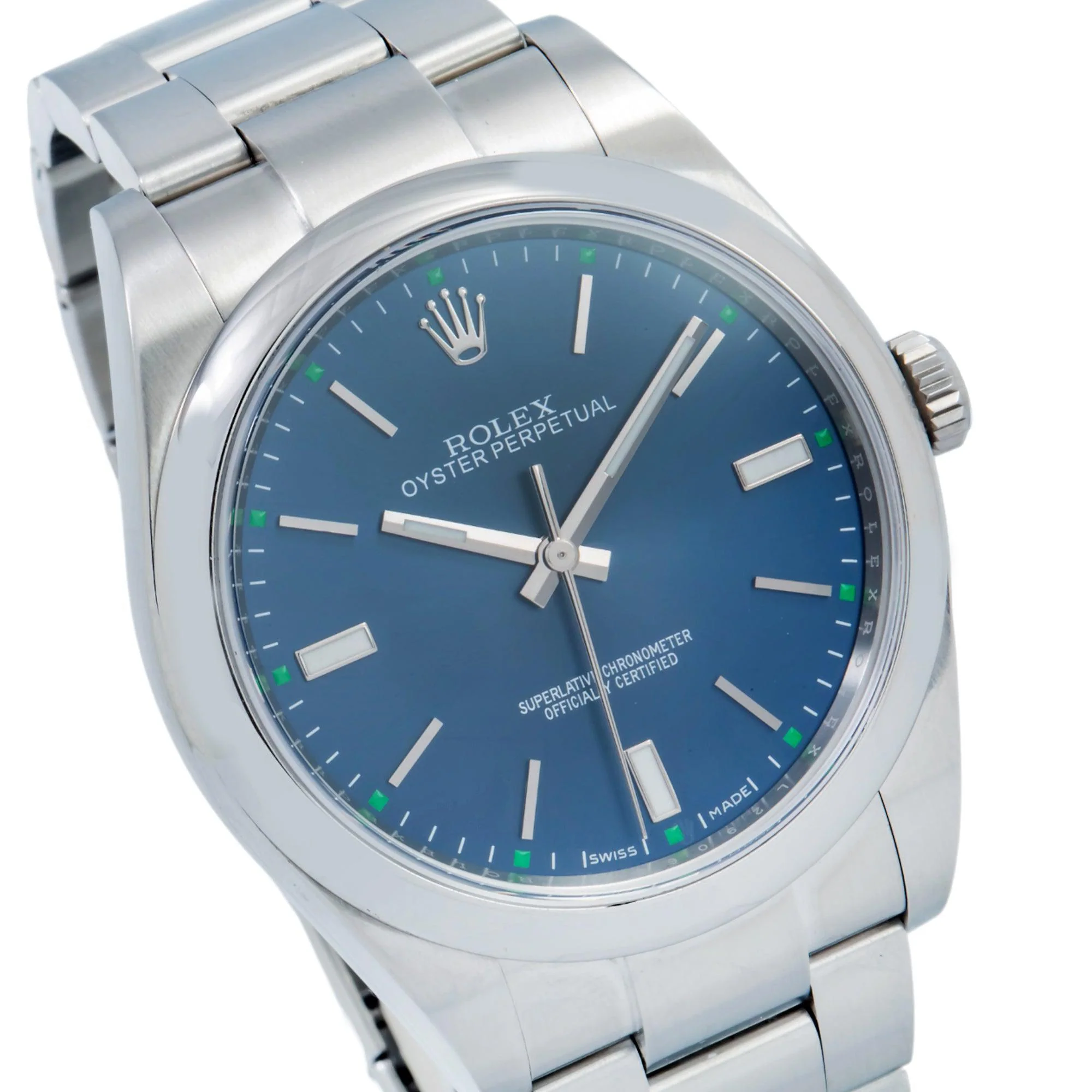 Rolex Oyster Perpetual 39MM 114300 Blue Dial Smooth Bezel Stainless Steel Oyster Bracelet - Image 3
