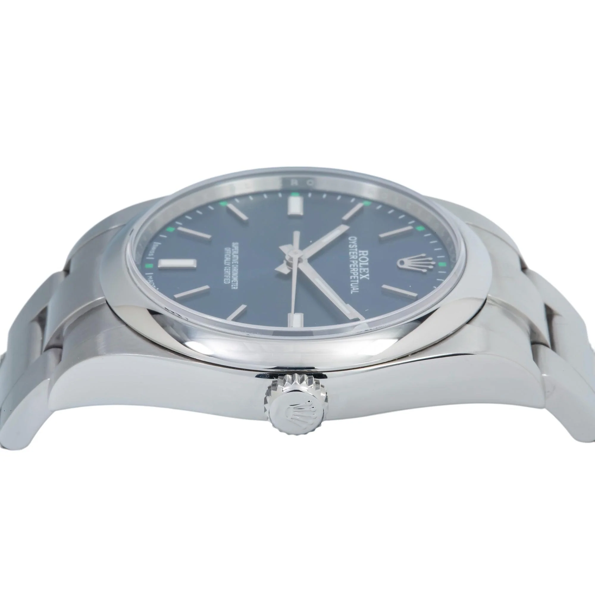 Rolex Oyster Perpetual 39MM 114300 Blue Dial Smooth Bezel Stainless Steel Oyster Bracelet - Image 5