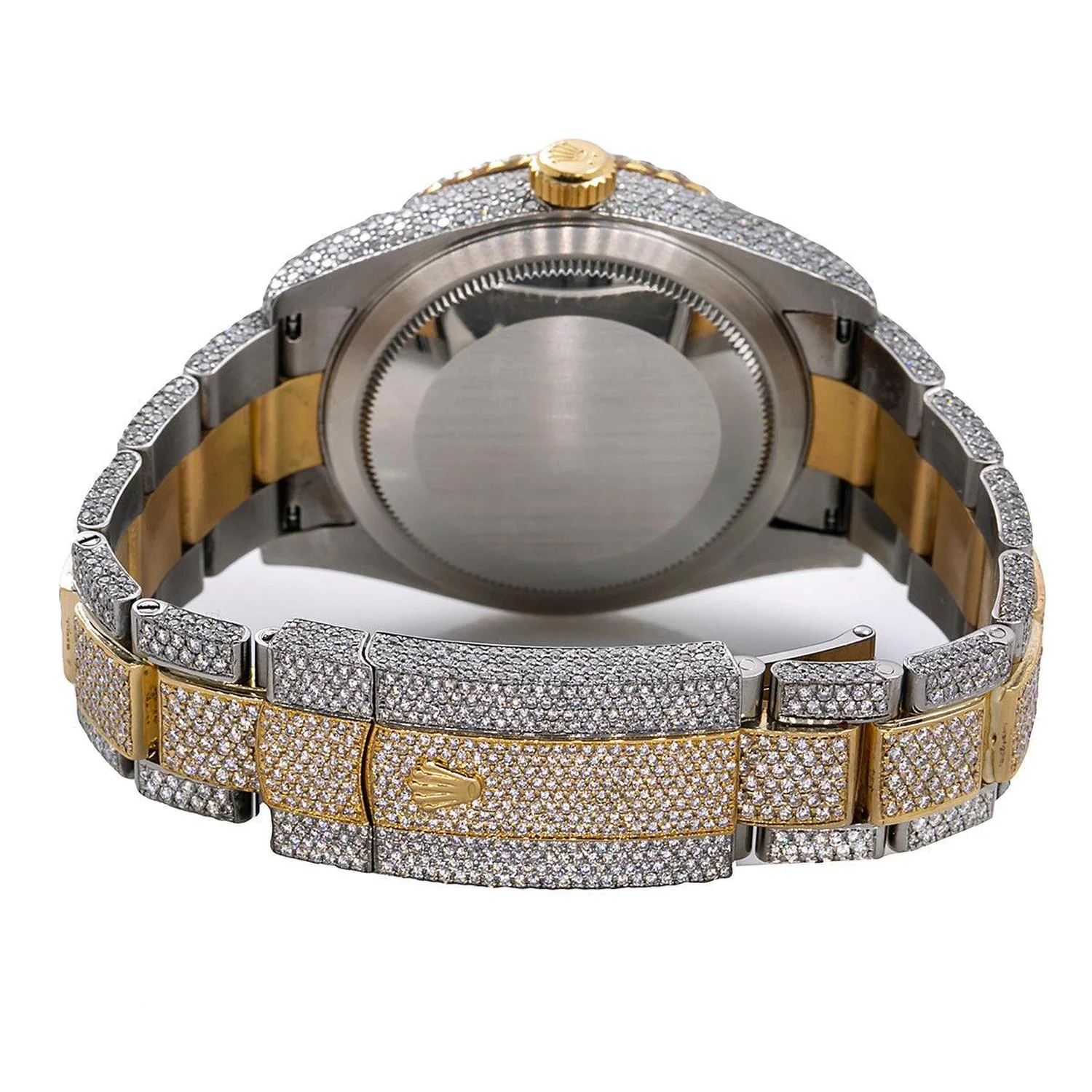 Rolex Sky-Dweller 42MM 326933 Diamond Paved Eastern Arabic Dial Diamond Bezel Two Tone Yellow Gold Full Diamond Oyster Bracelet 25.75ct - Image 5