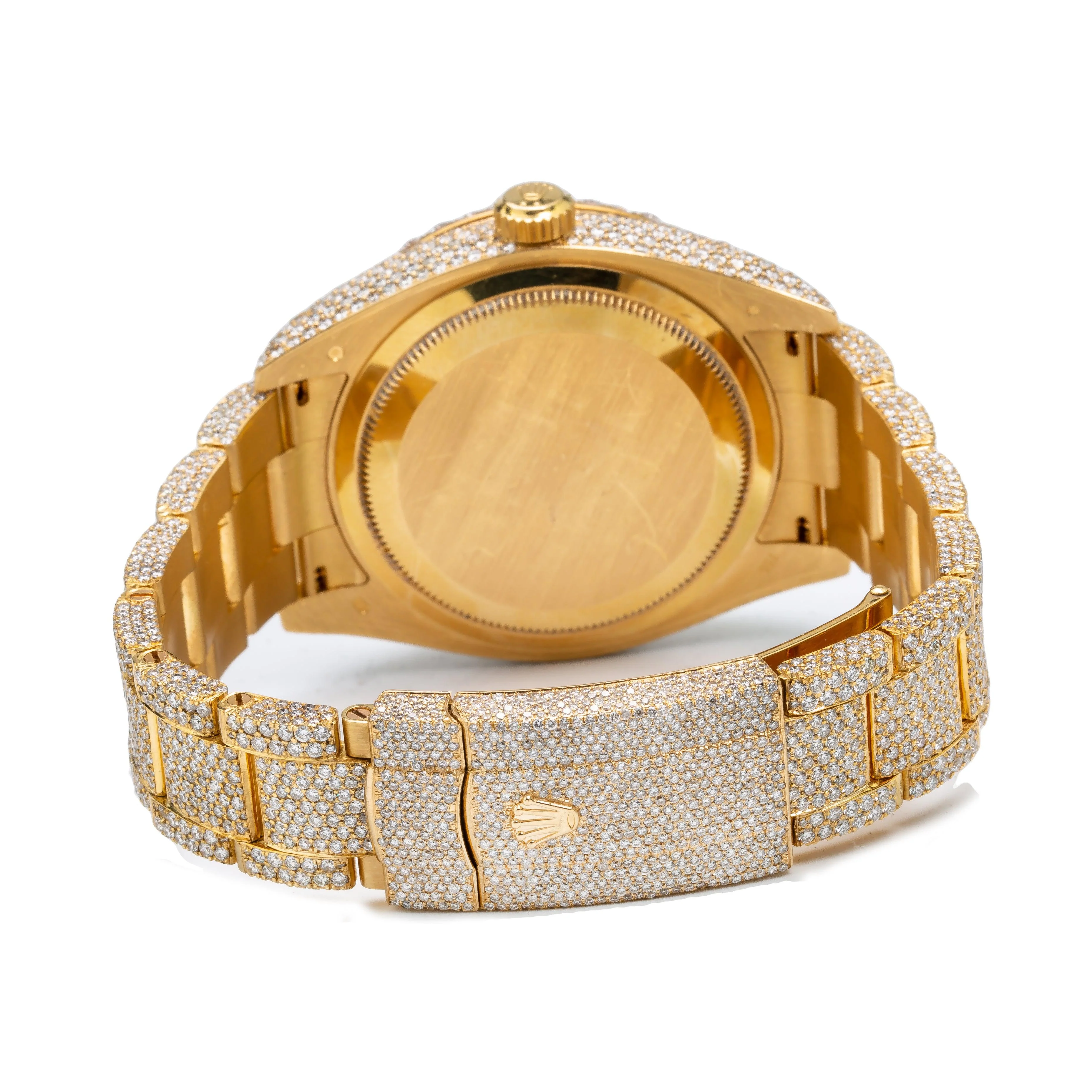 Rolex Sky-Dweller 42MM 326938 Champagne Arabic Dial Diamond Bezel 18K Yellow Gold Full Diamond Oyster Bracelet 23.75ct - Image 5