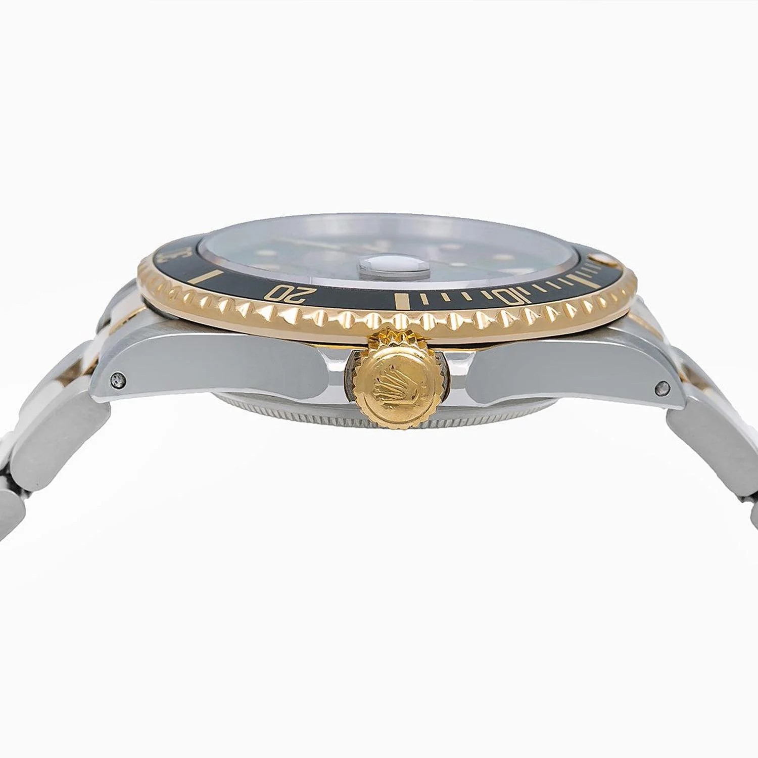 Rolex Submariner Date 40MM 16803 Black Dial Black Ceramic Bezel Two Tone Yellow Gold Oyster Bracelet - Image 4