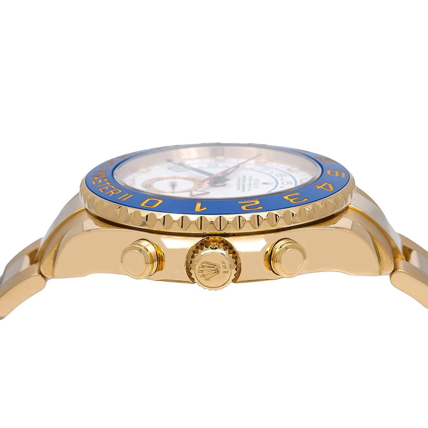Rolex Yacht-Master II 44MM 116688 White Dial Blue Ceramic Bezel 18K Yellow Gold Oyster Bracelet - Image 5