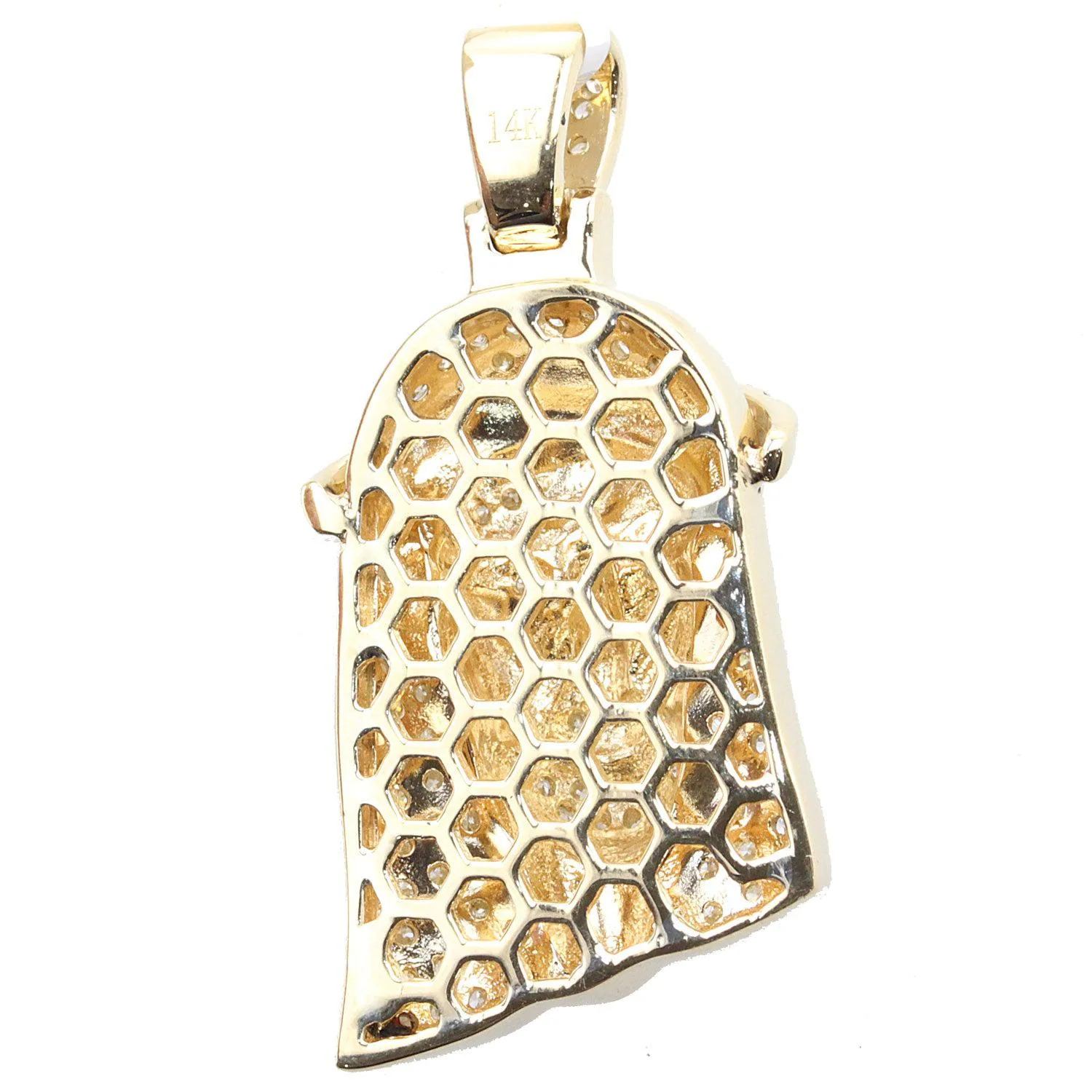 Small Jesus Head with Round Cut Diamonds - Image 3