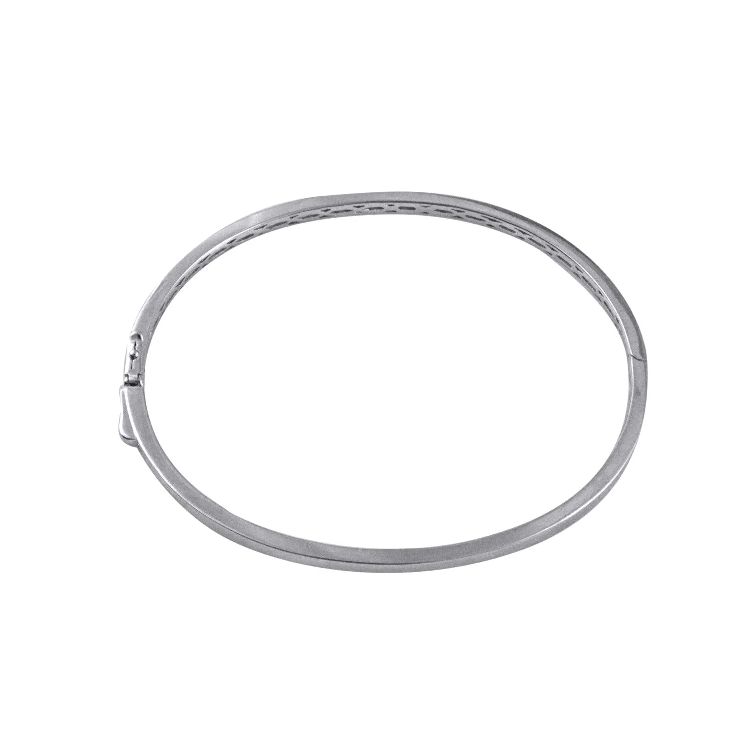 18K White Gold Bangle with 0.64CT Of Round Cut Diamonds - Image 4