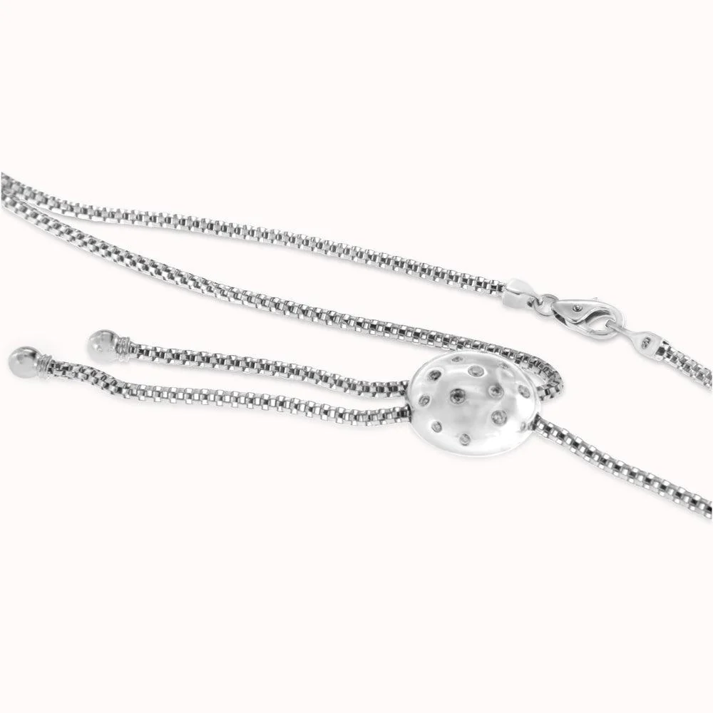 14K White Gold Diamond Ball Necklace With 0.26CT - Image 3