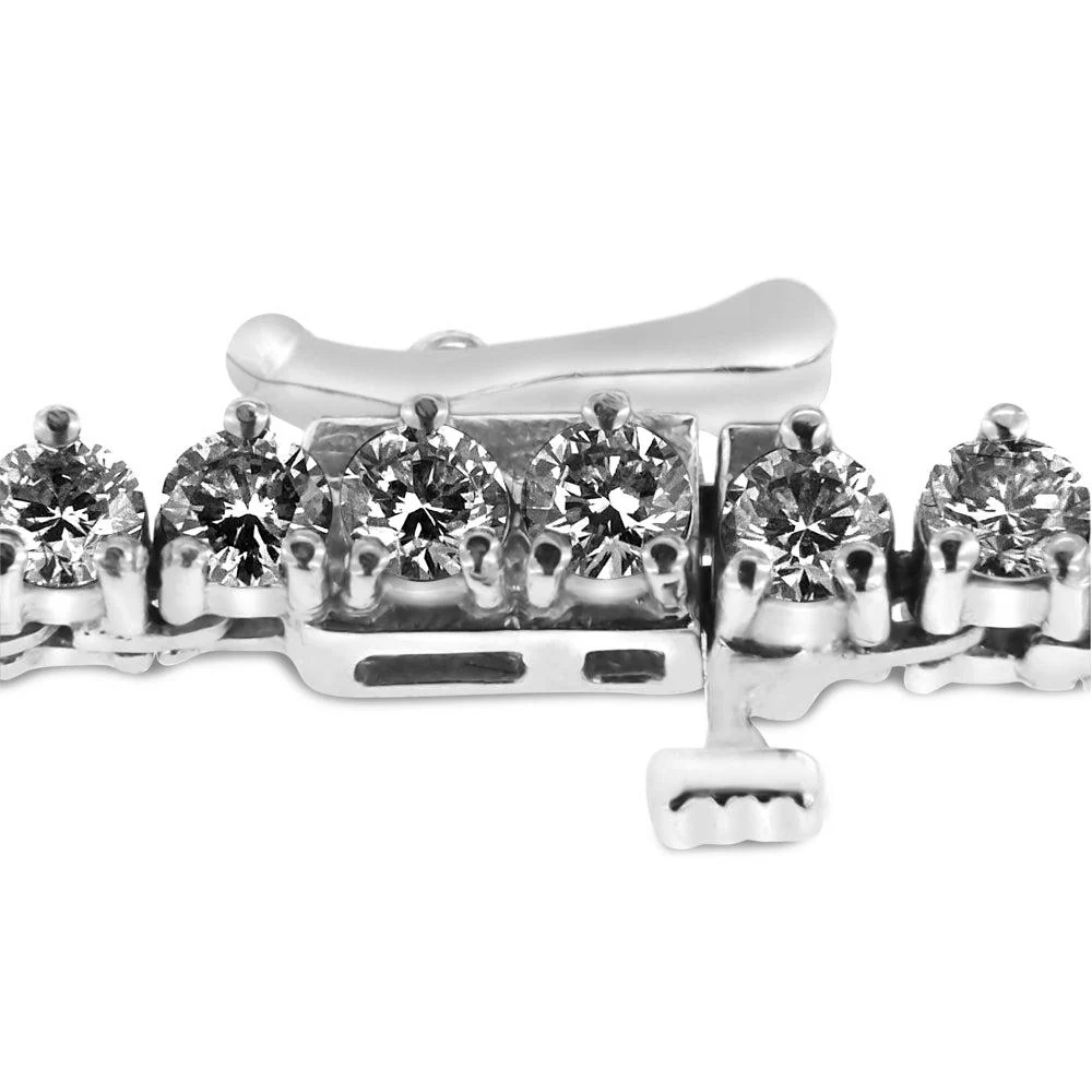 18K White Gold Graduated Diamond Tennis Necklace 30.00CT - Image 3