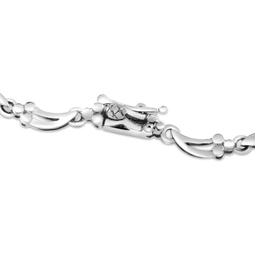 18K White Gold Necklace with Round Cut Diamonds 4.00CT - Image 3